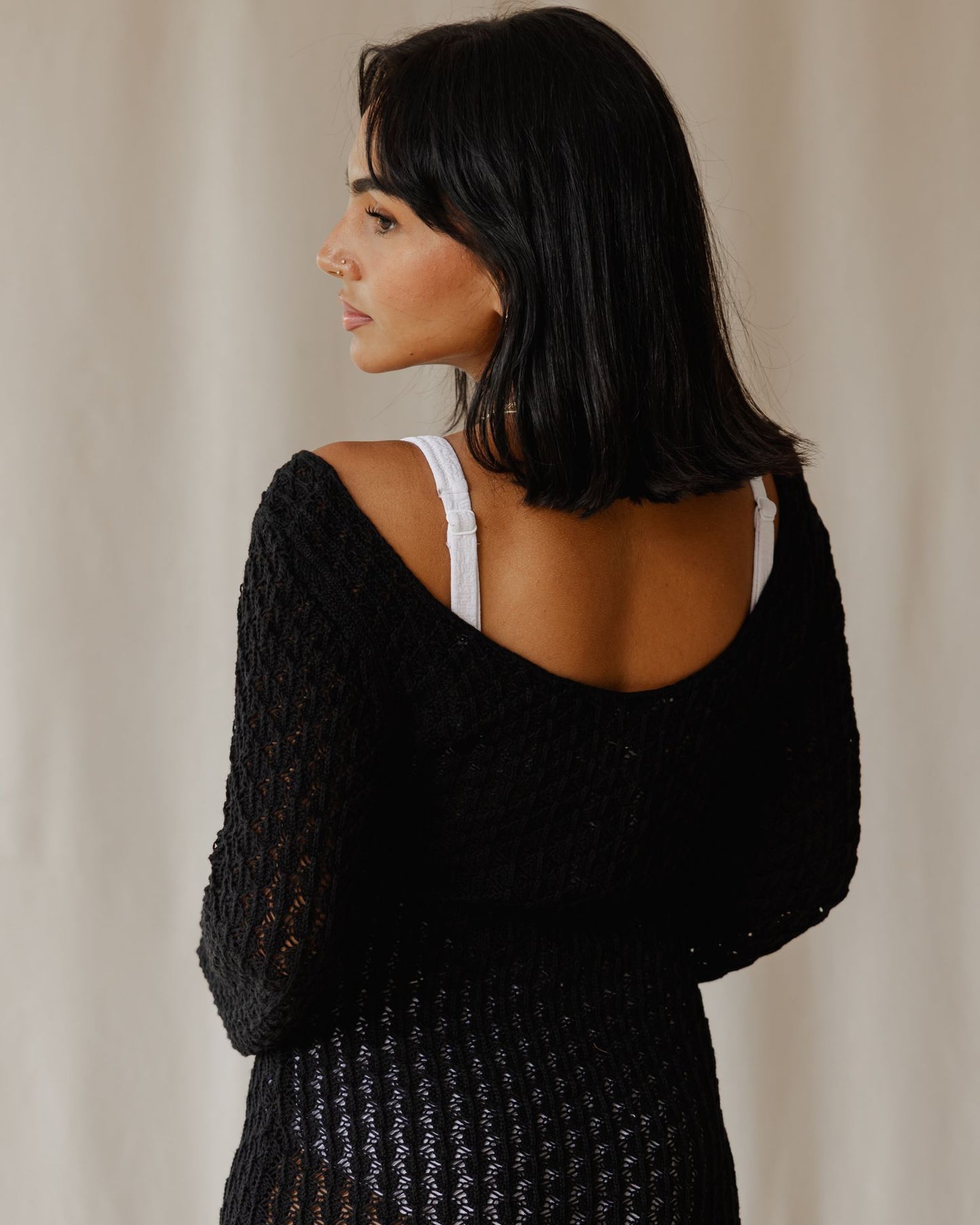 Veloura Black Knit Dress