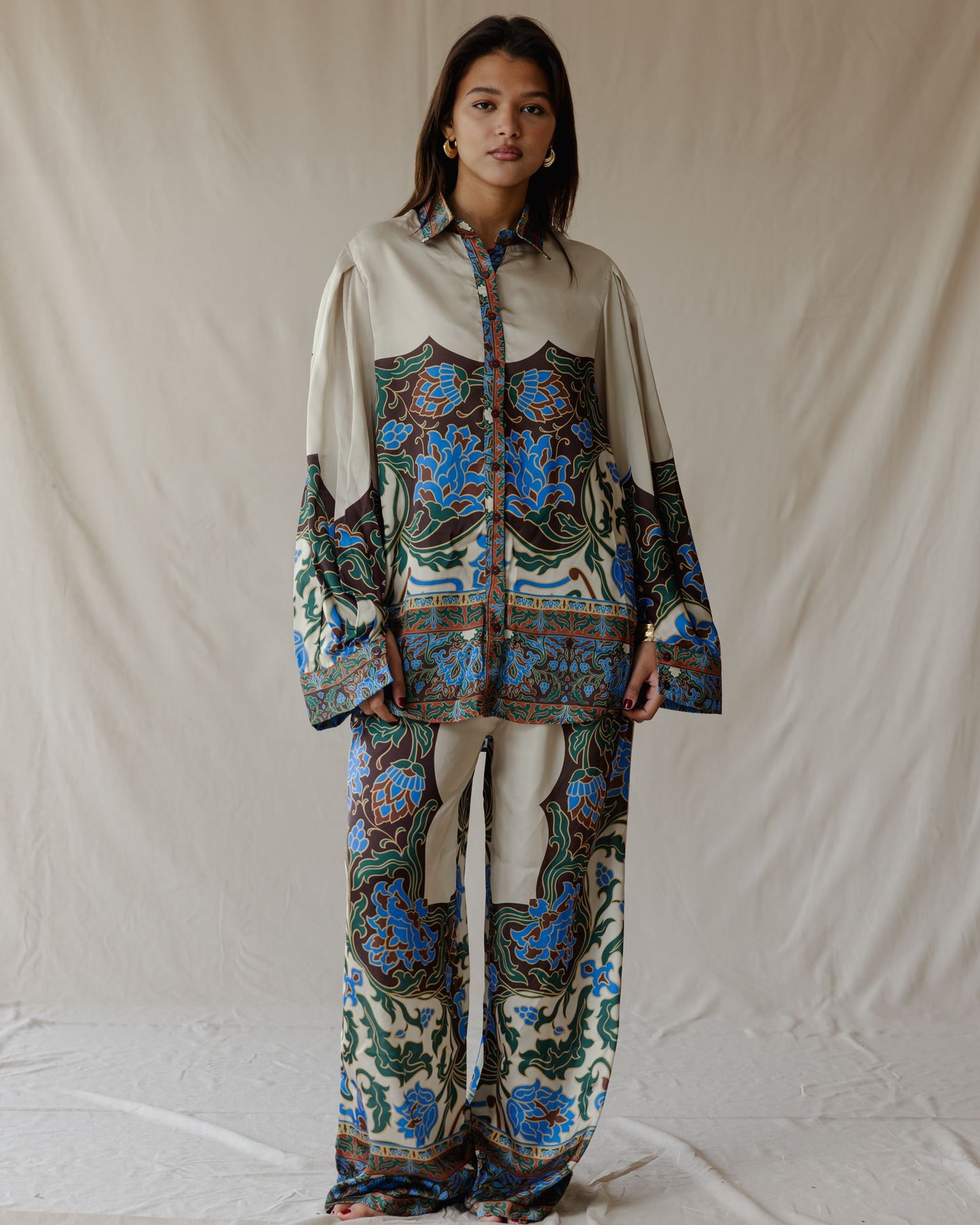 Damask Bloom Satin Set