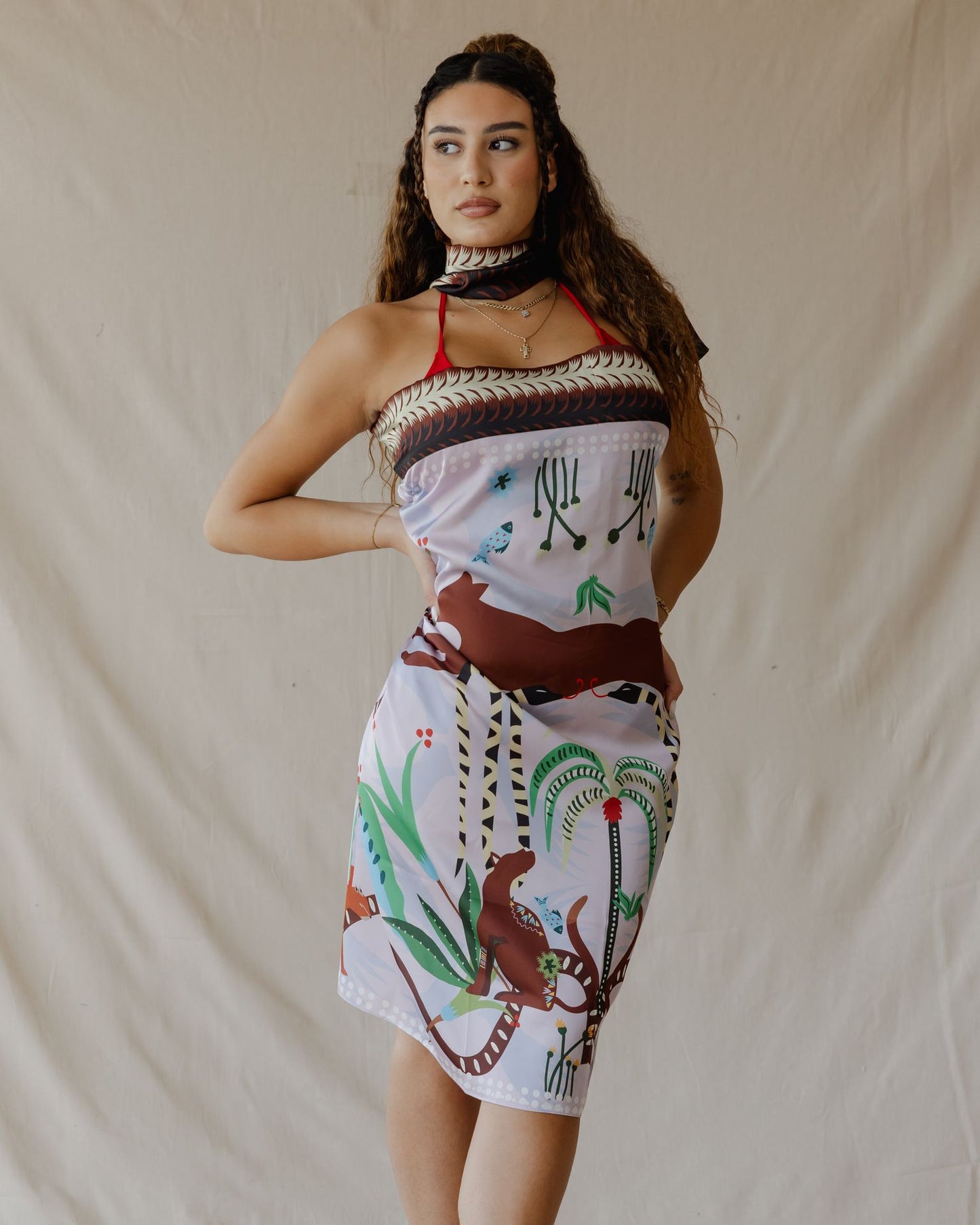 Wild Cats Sarong Sahara Color
