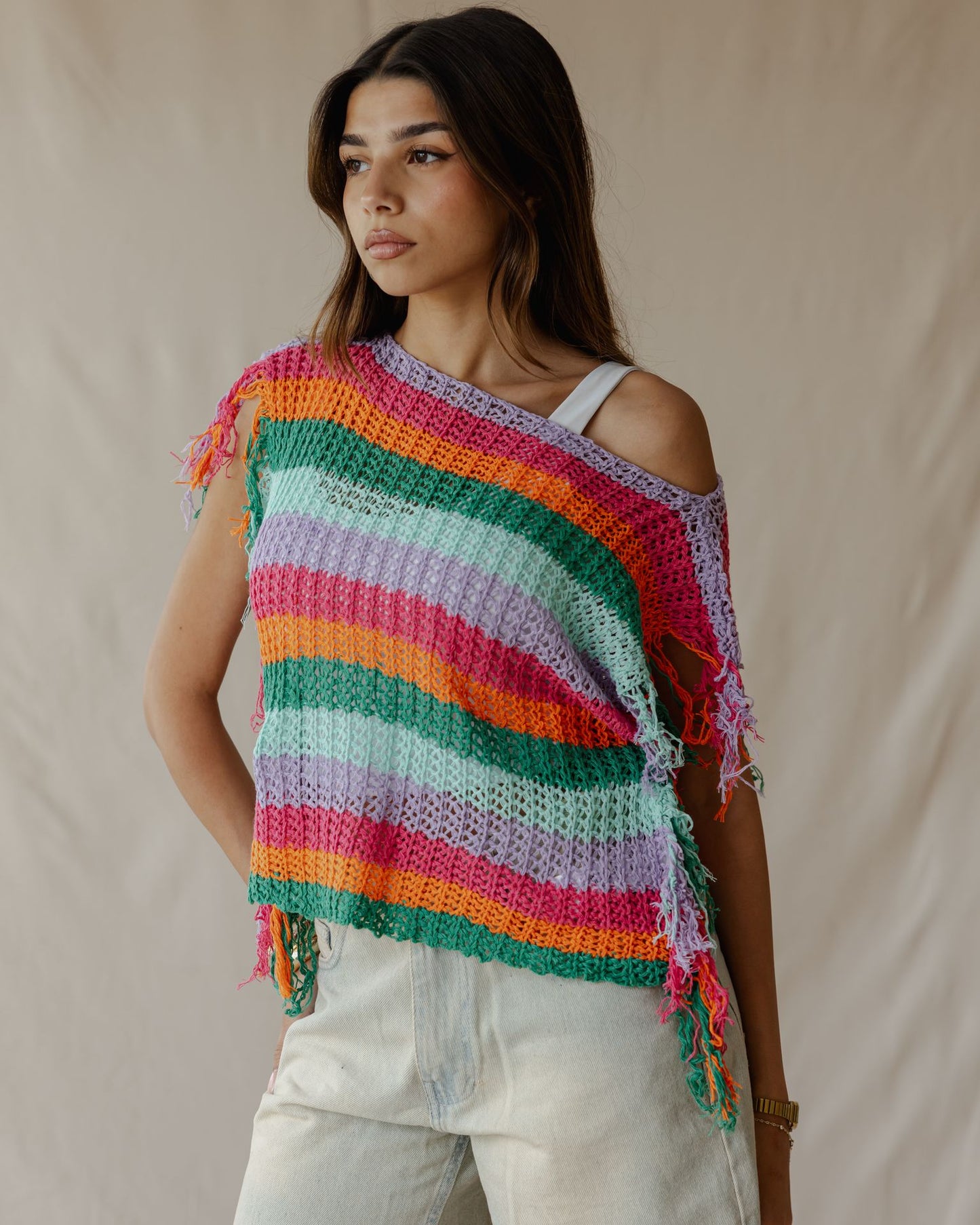 Cotton Candy Chaos Sleeveless Top