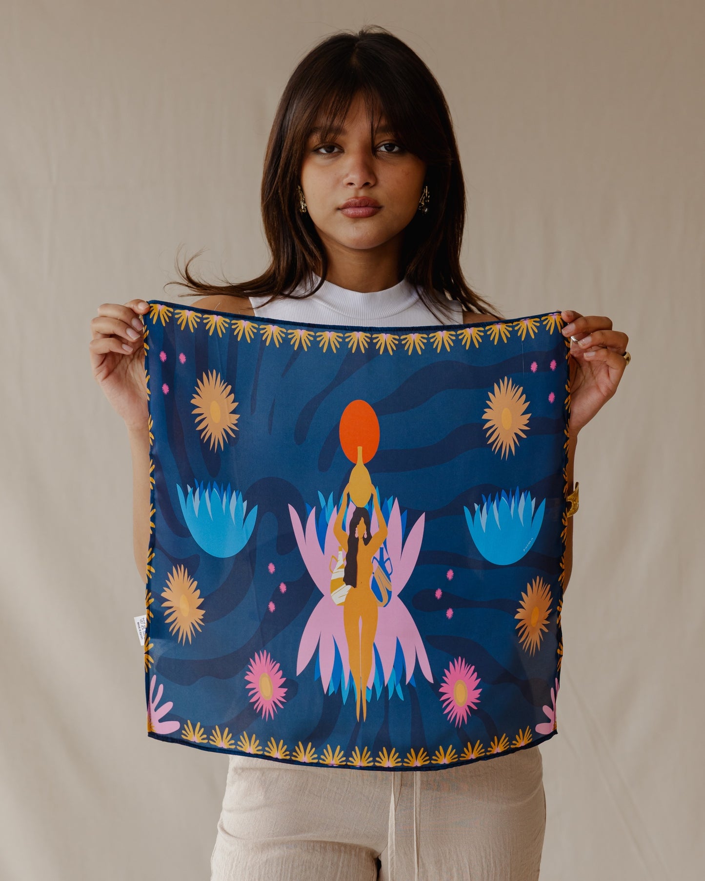Egyptian Goddess Energy Scarf In Blue