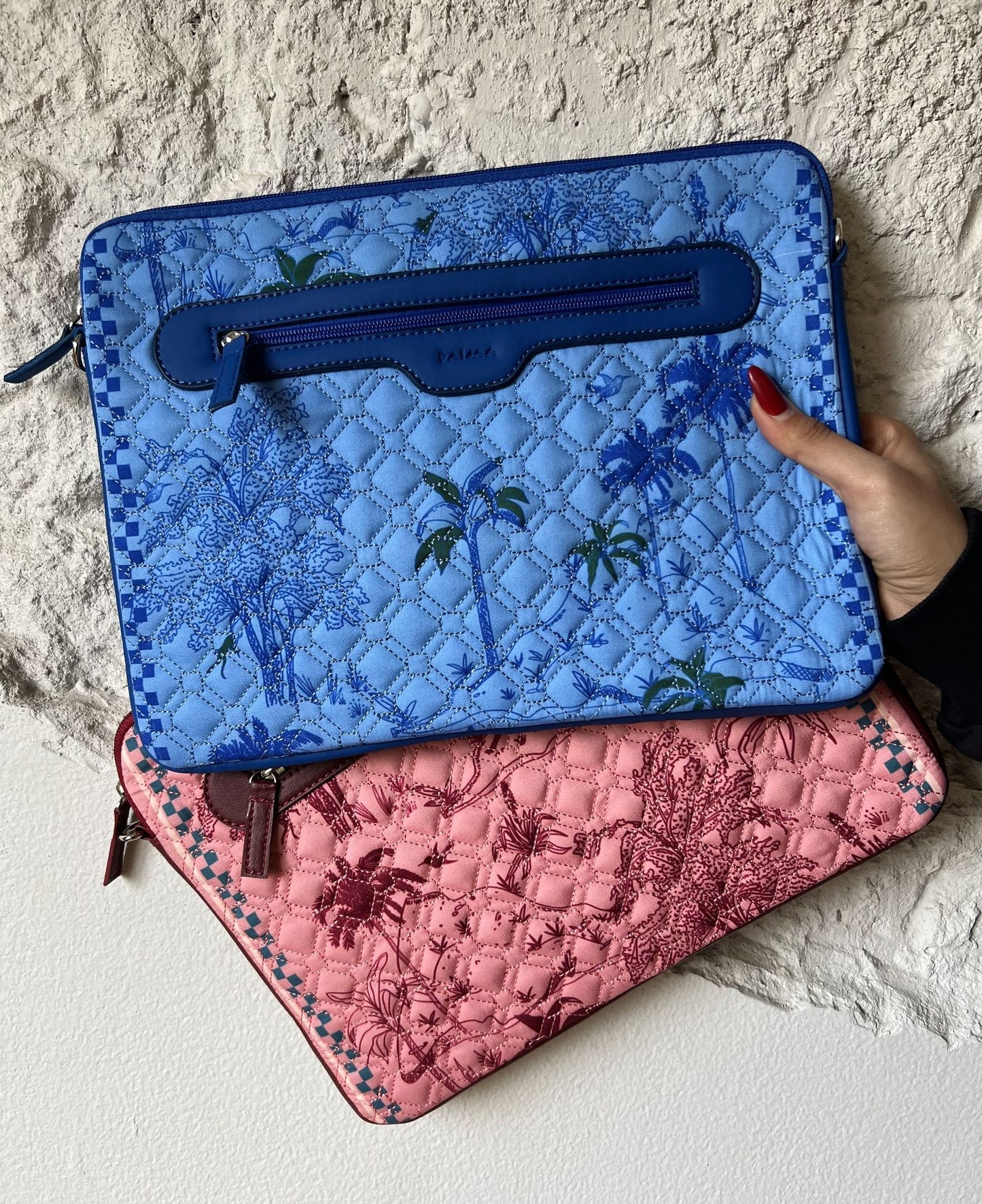Monkey Land Quilted Sleeve Blue