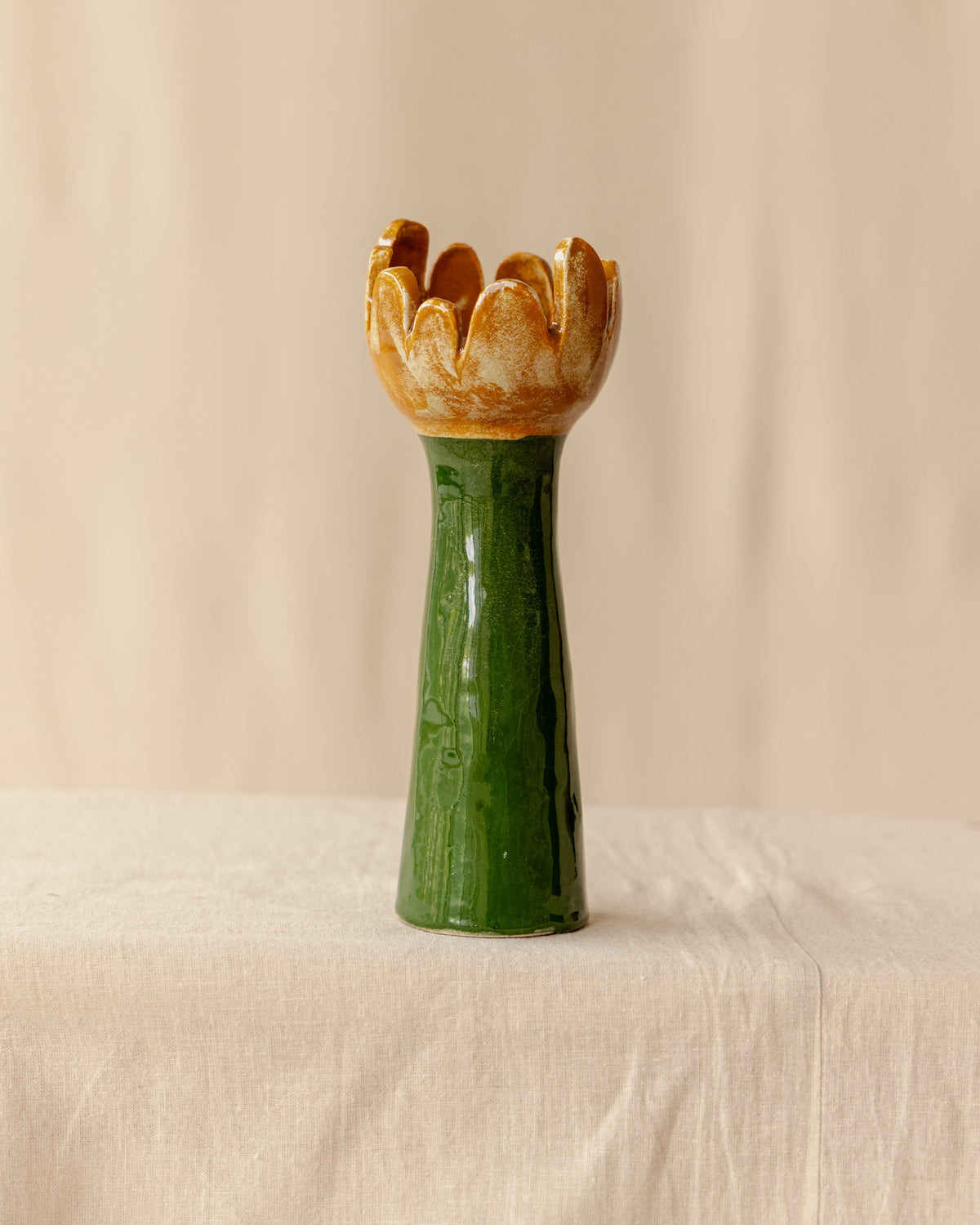 Aura Yellow Candle Holder