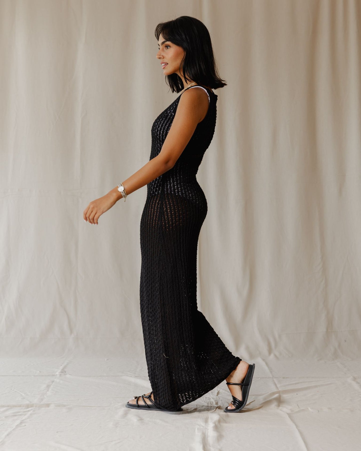 Haven Black Knit Dress