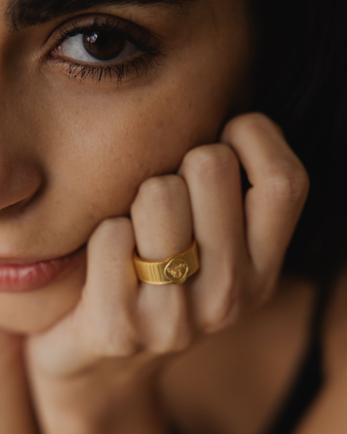 Bee Gold Plated Ring