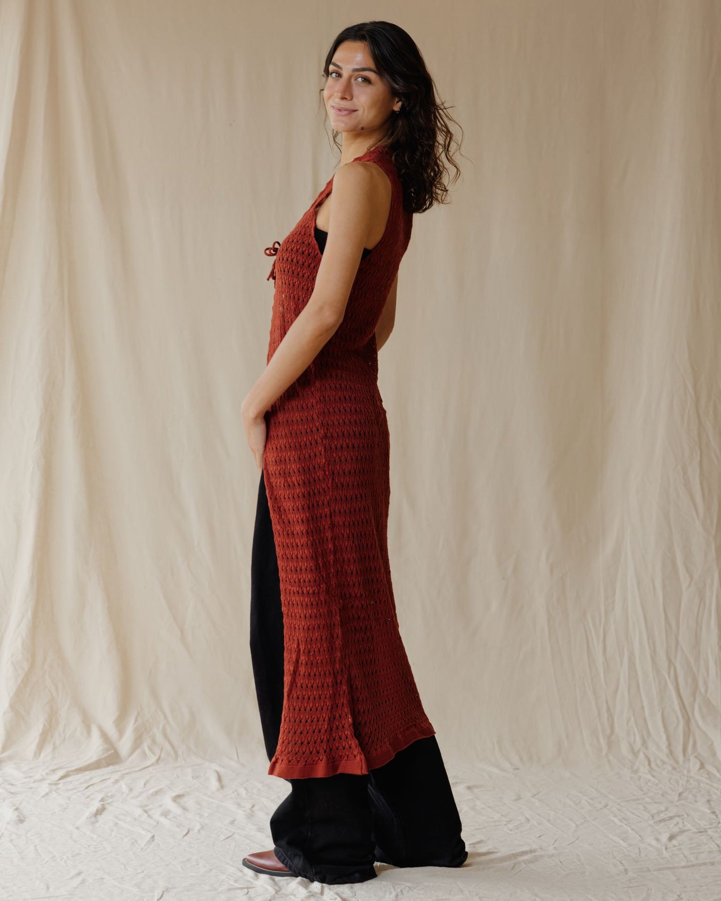 Sunset Trico Brick Cardigan