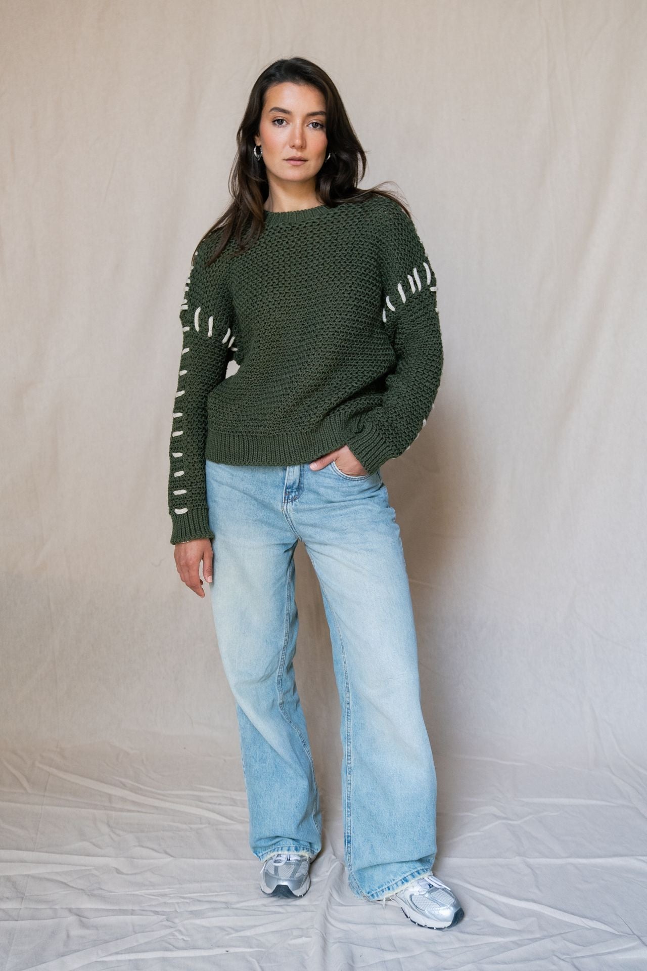 The Hand-Stitched Sweater Olive
