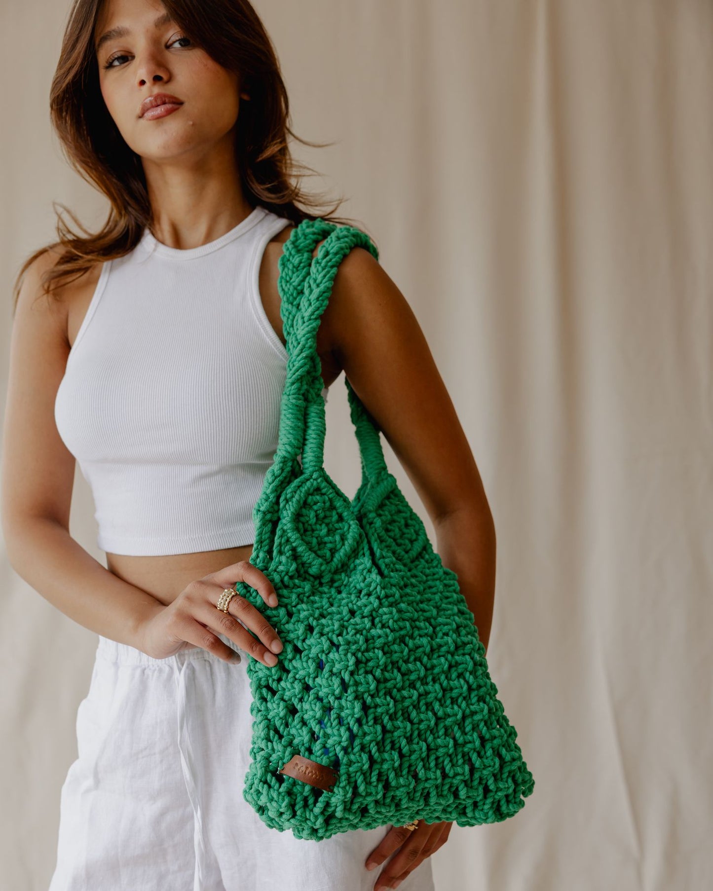 The Everyday Crochet Bag In Green