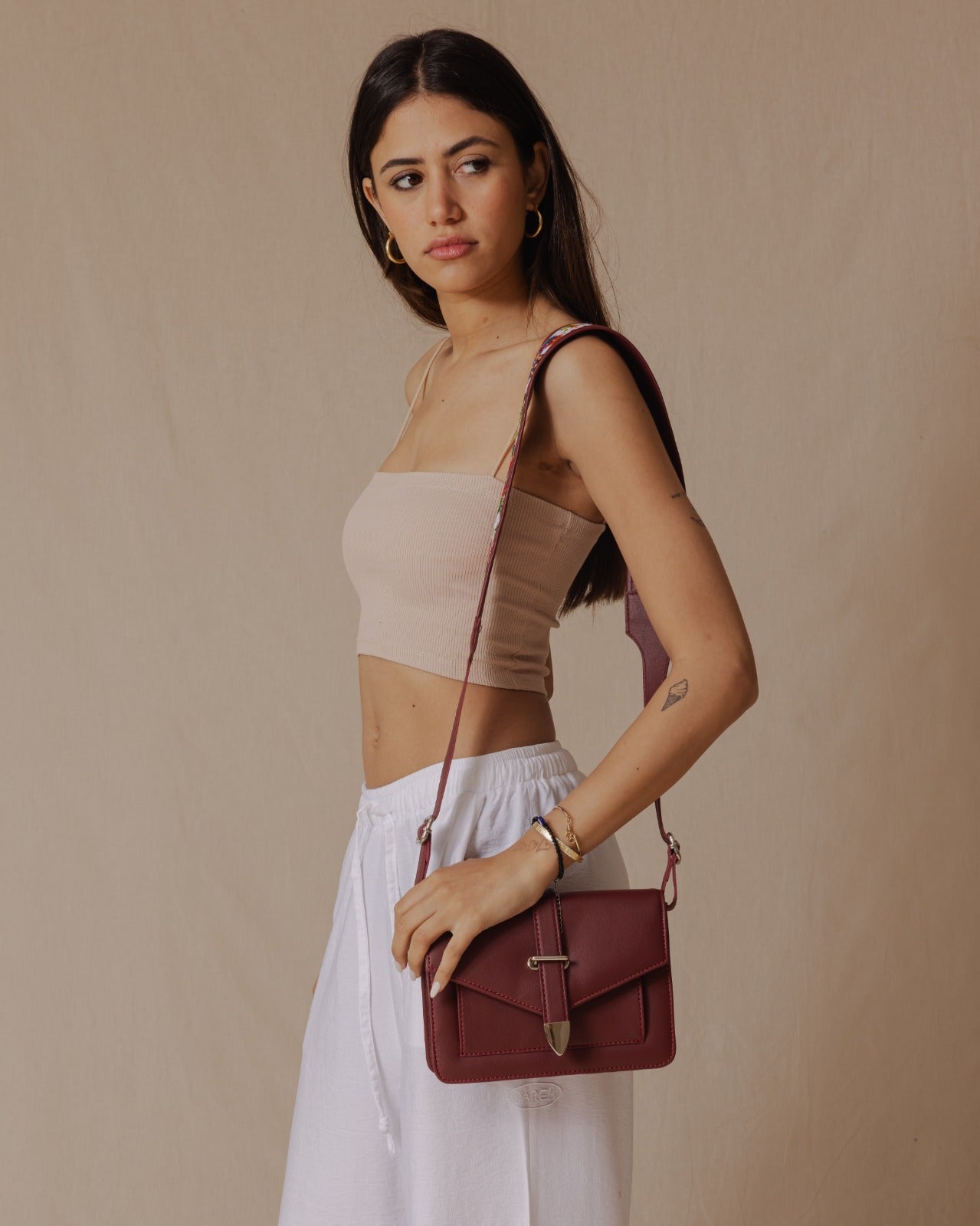 Burgundy Town Cross-Bag