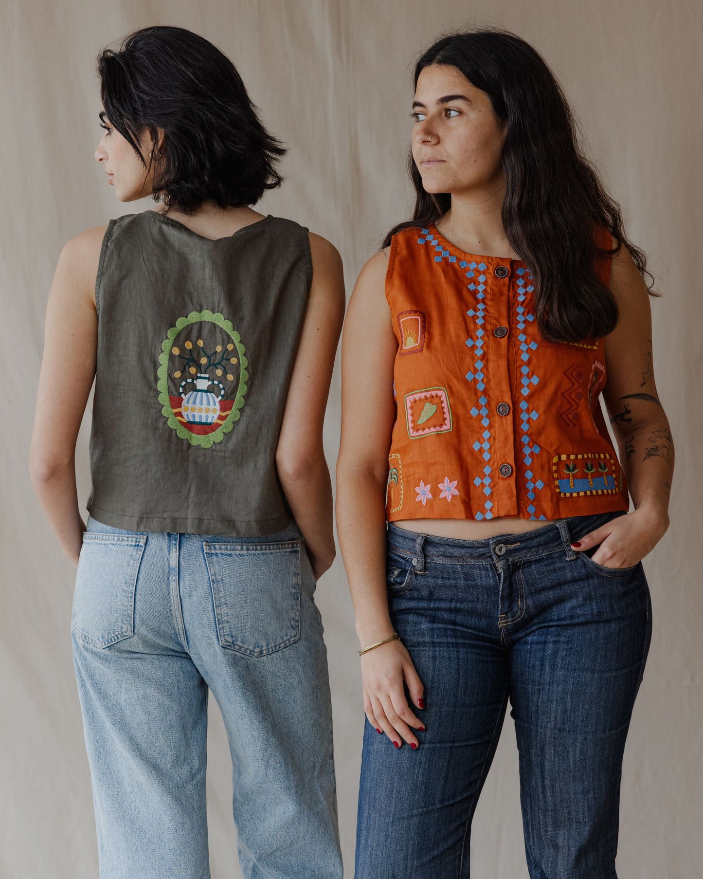 Tropical Threads Vest Olive