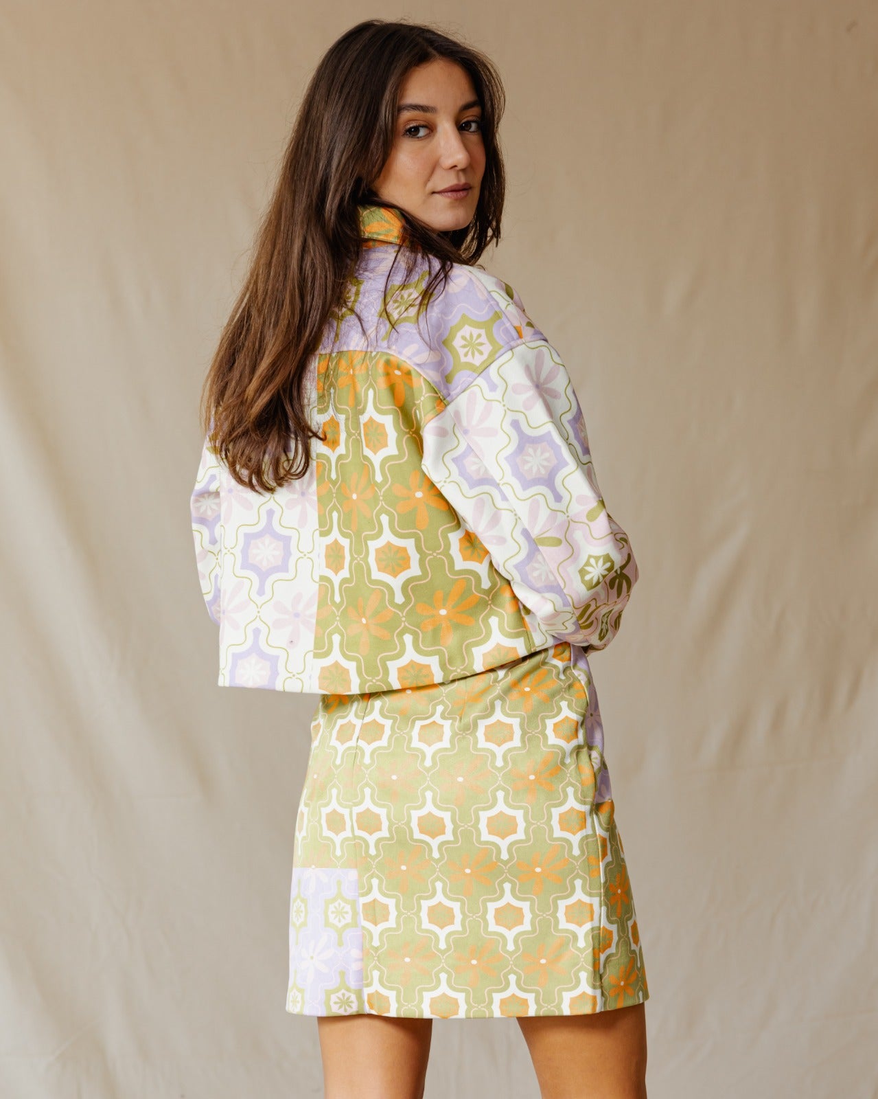 Floral Fiesta Suede Skirt