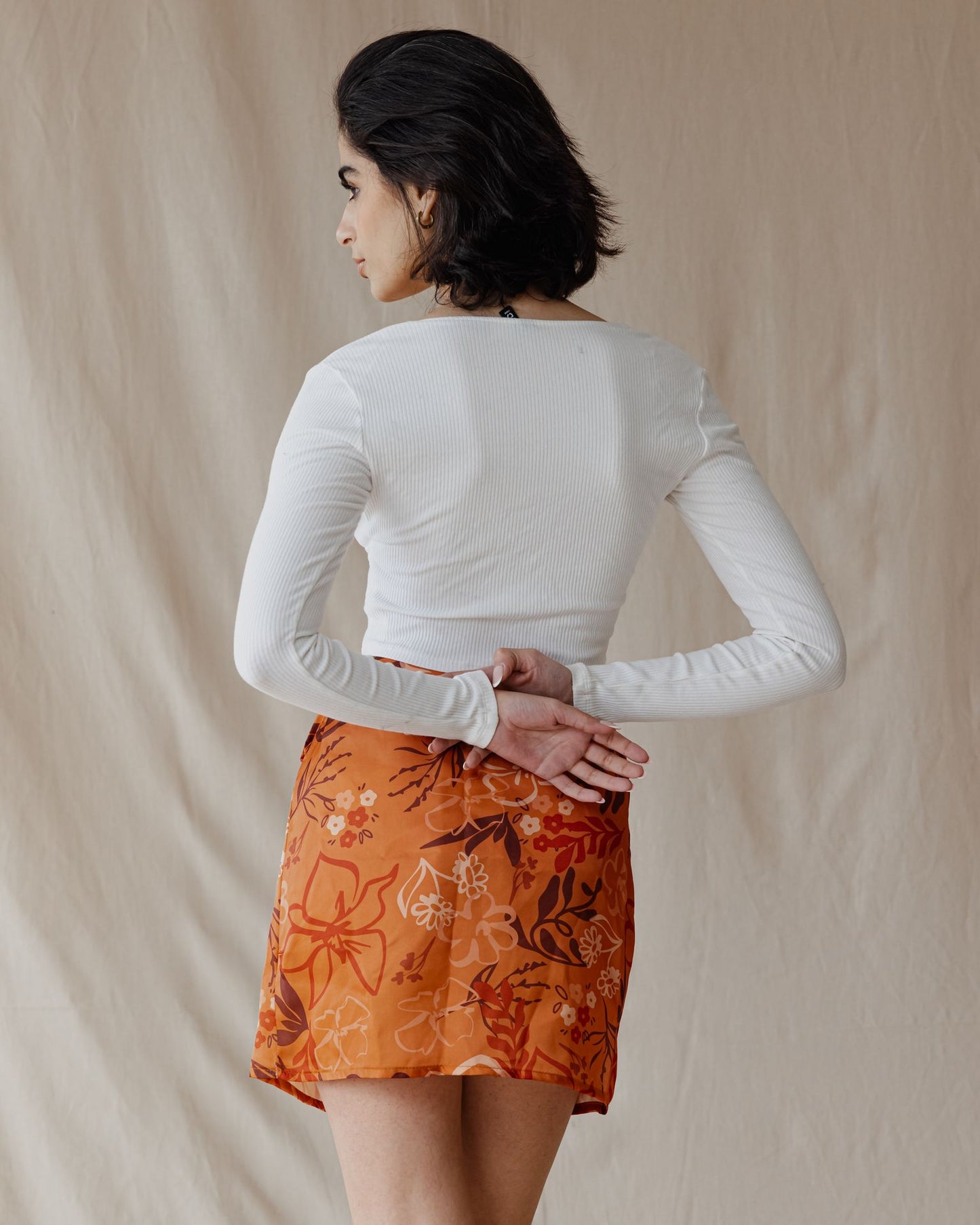 Sunset Serenade Wrap Mini Skirt
