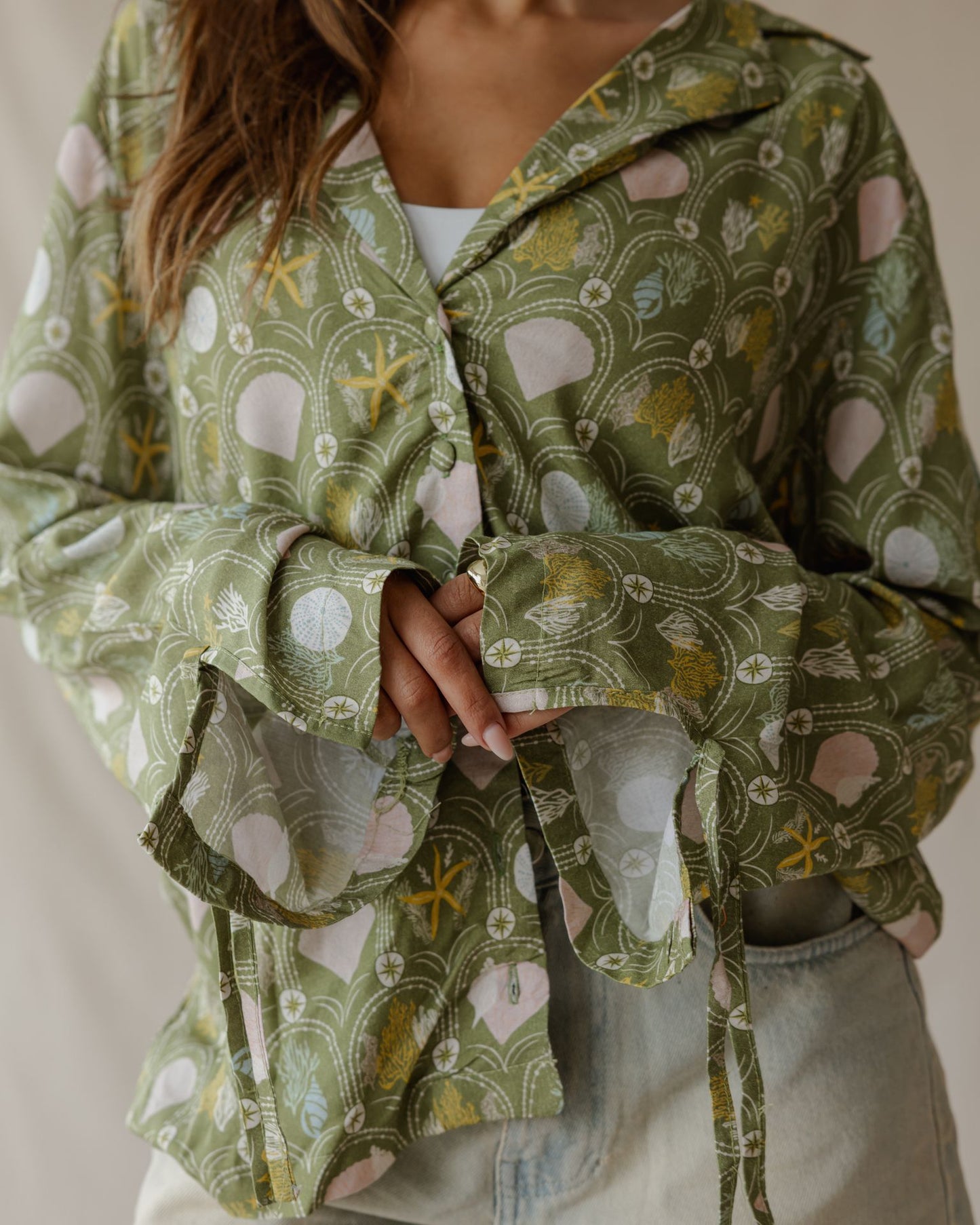 Seaside Garden Shirt Olive