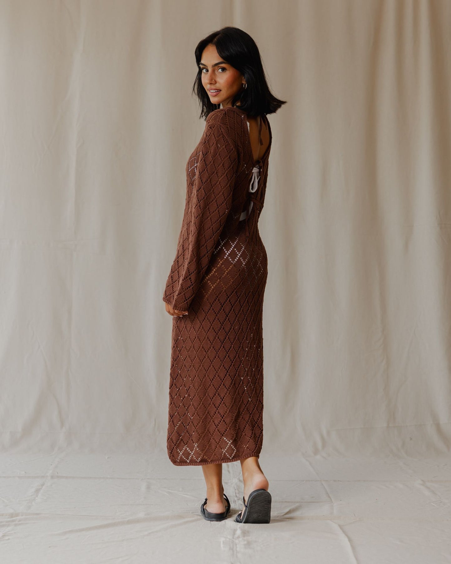 Dusk Brown Knit Dress