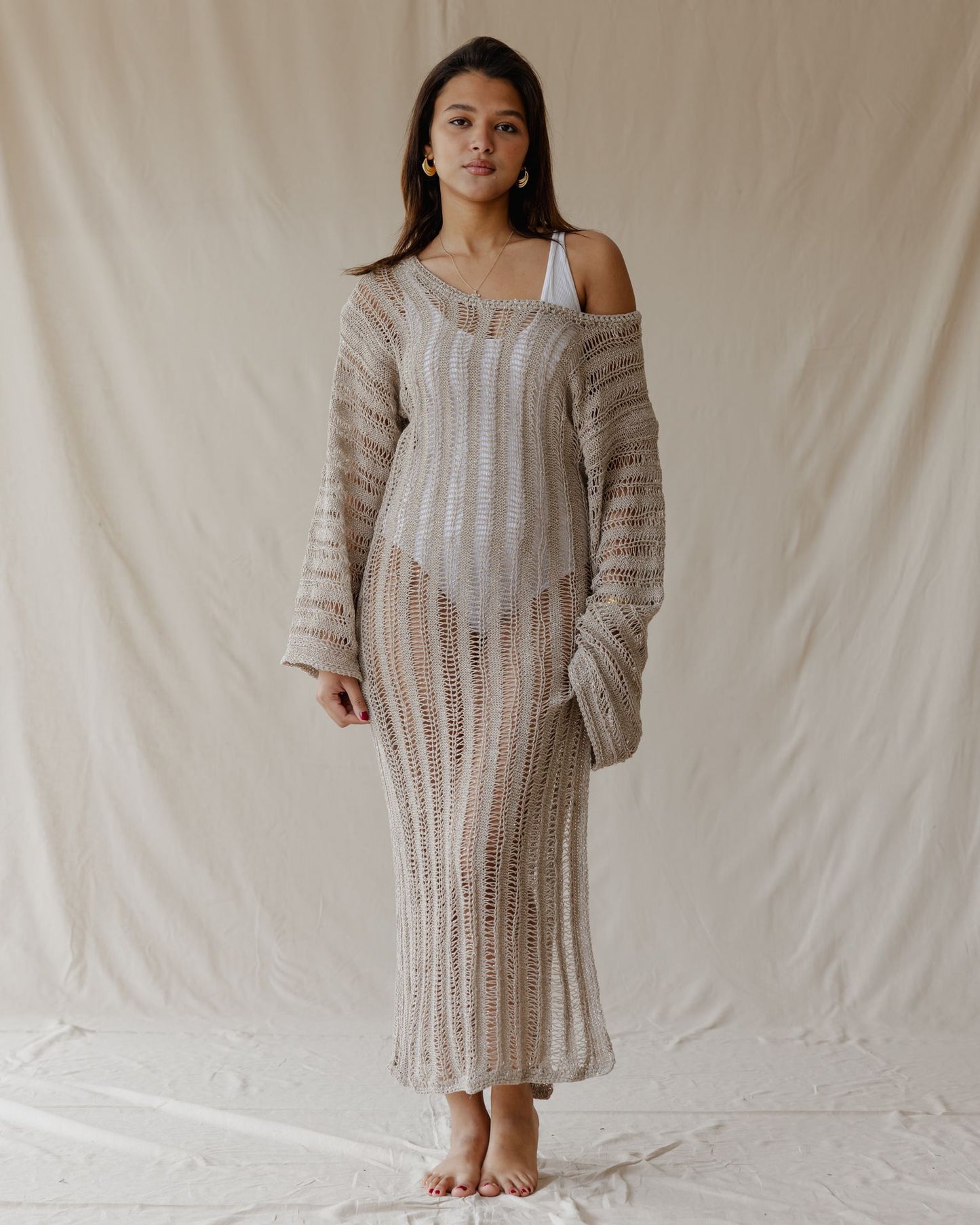 Waves & Weave Cover-Up Mettalic Cafe