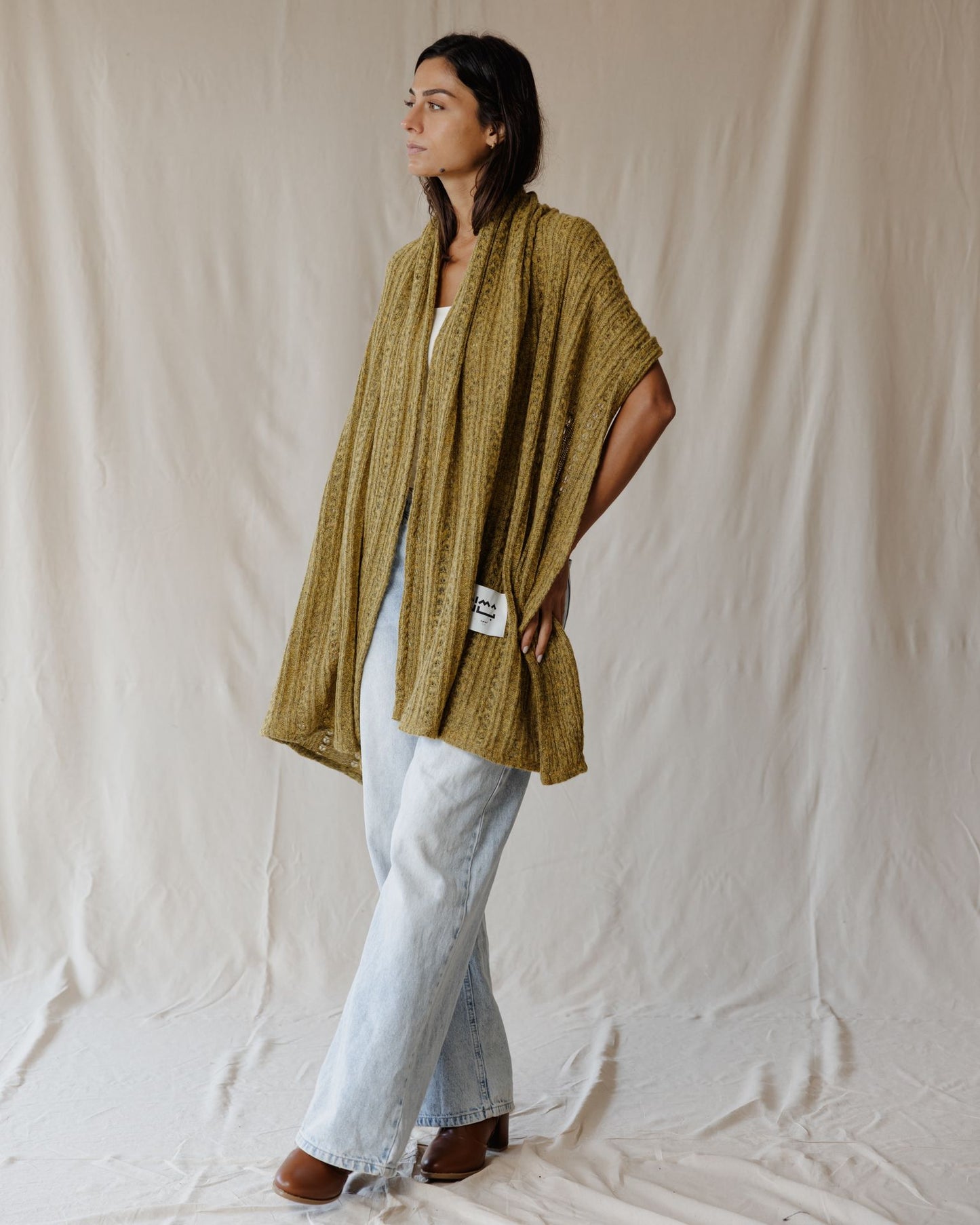 The Textured Mustard Scarf