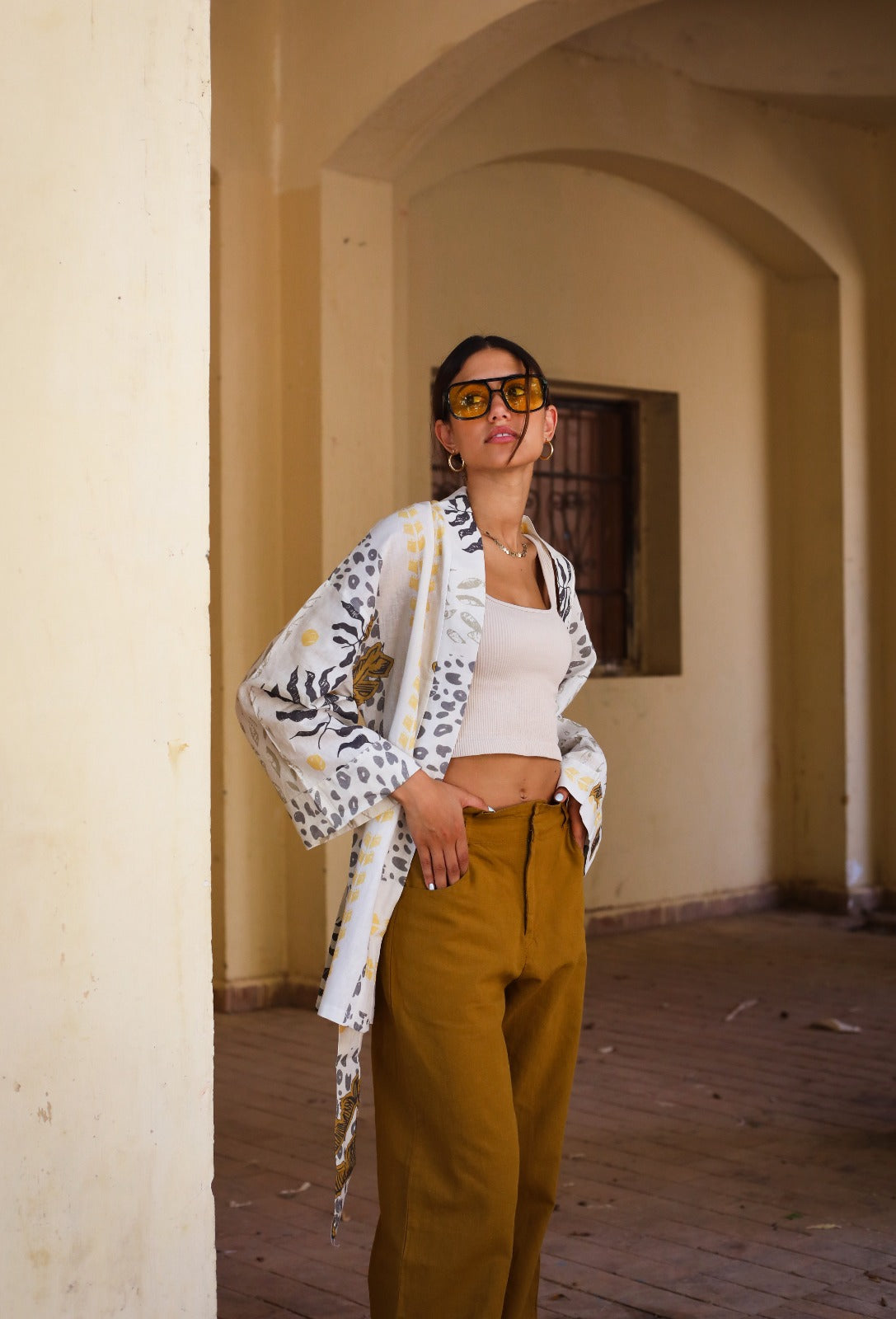 Relaxed Linen Pants Mustard
