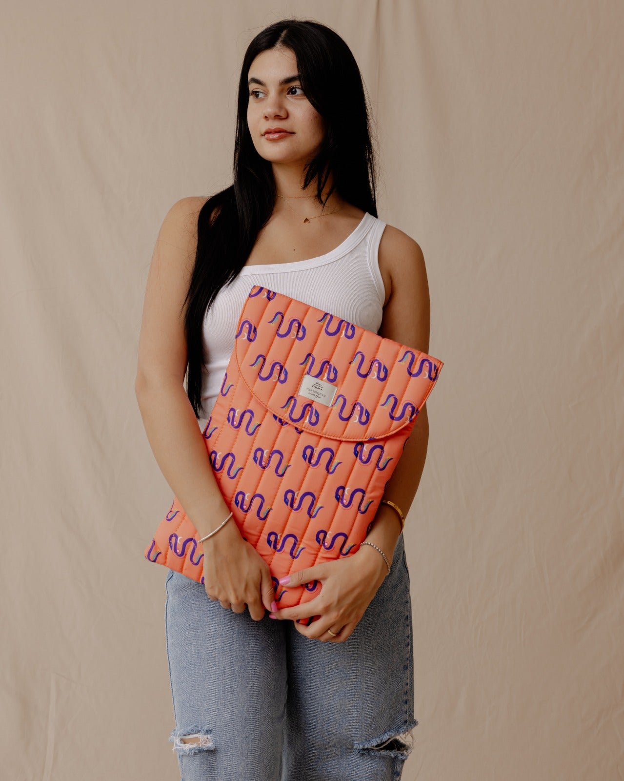 Peachy Snakes Laptop Sleeve
