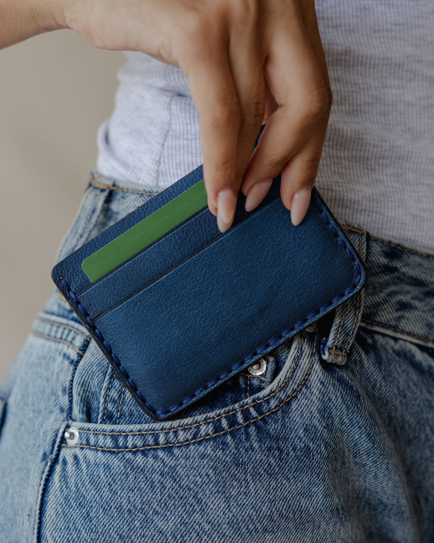 Genuine Gleam Card Holder Blue