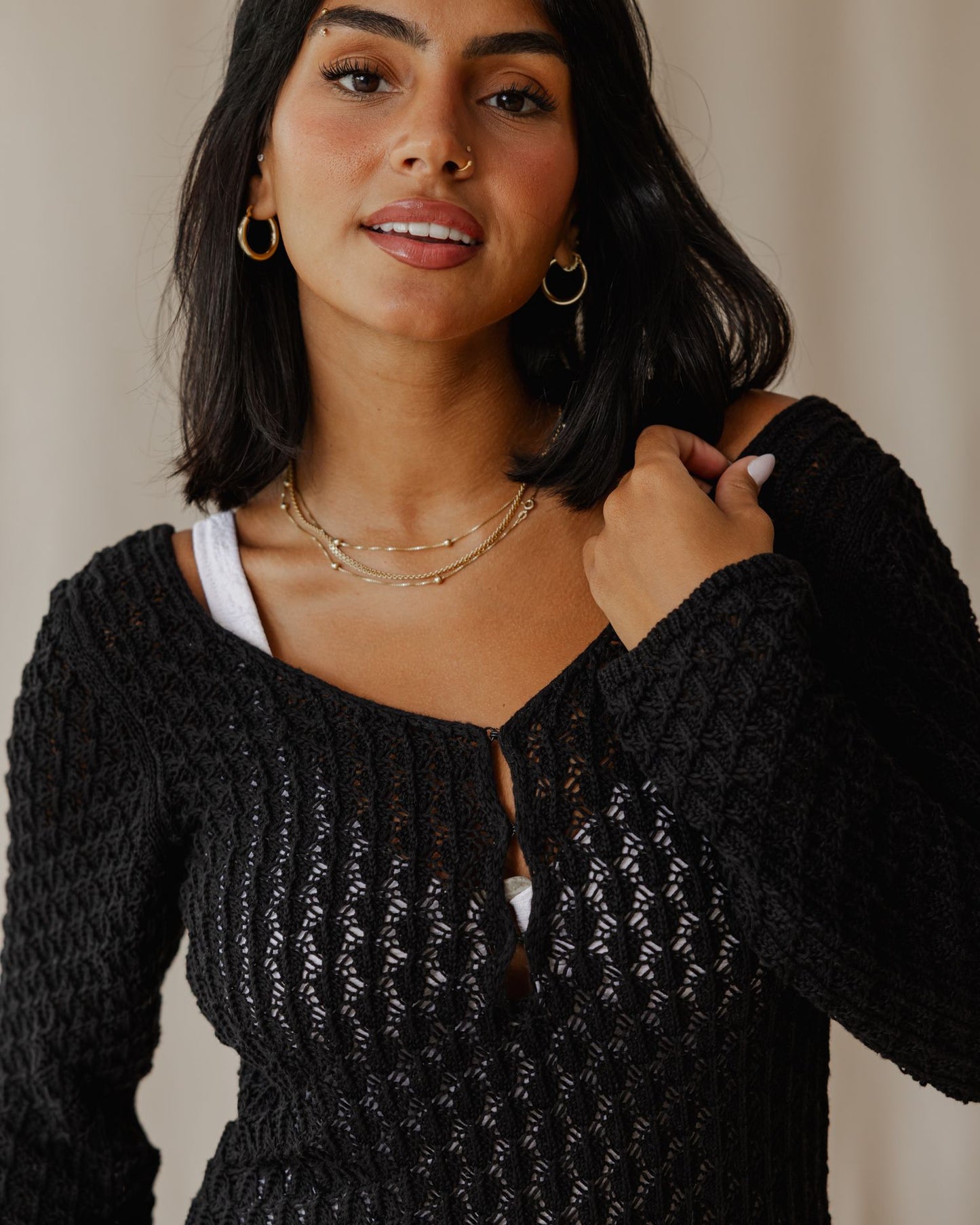 Veloura Black Knit Dress