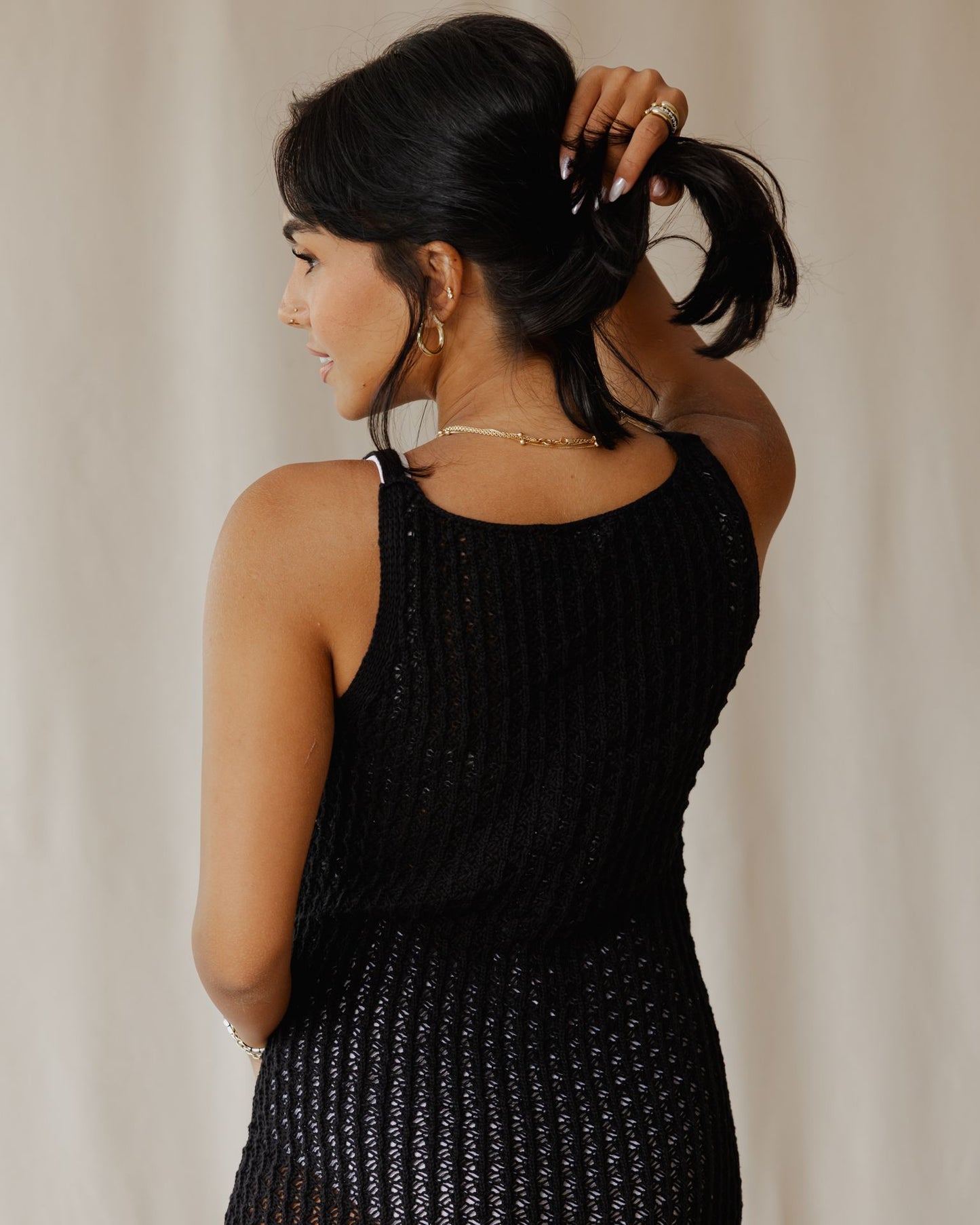 Haven Black Knit Dress