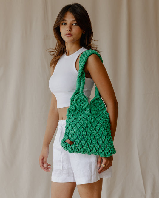 The Everyday Crochet Bag In Green