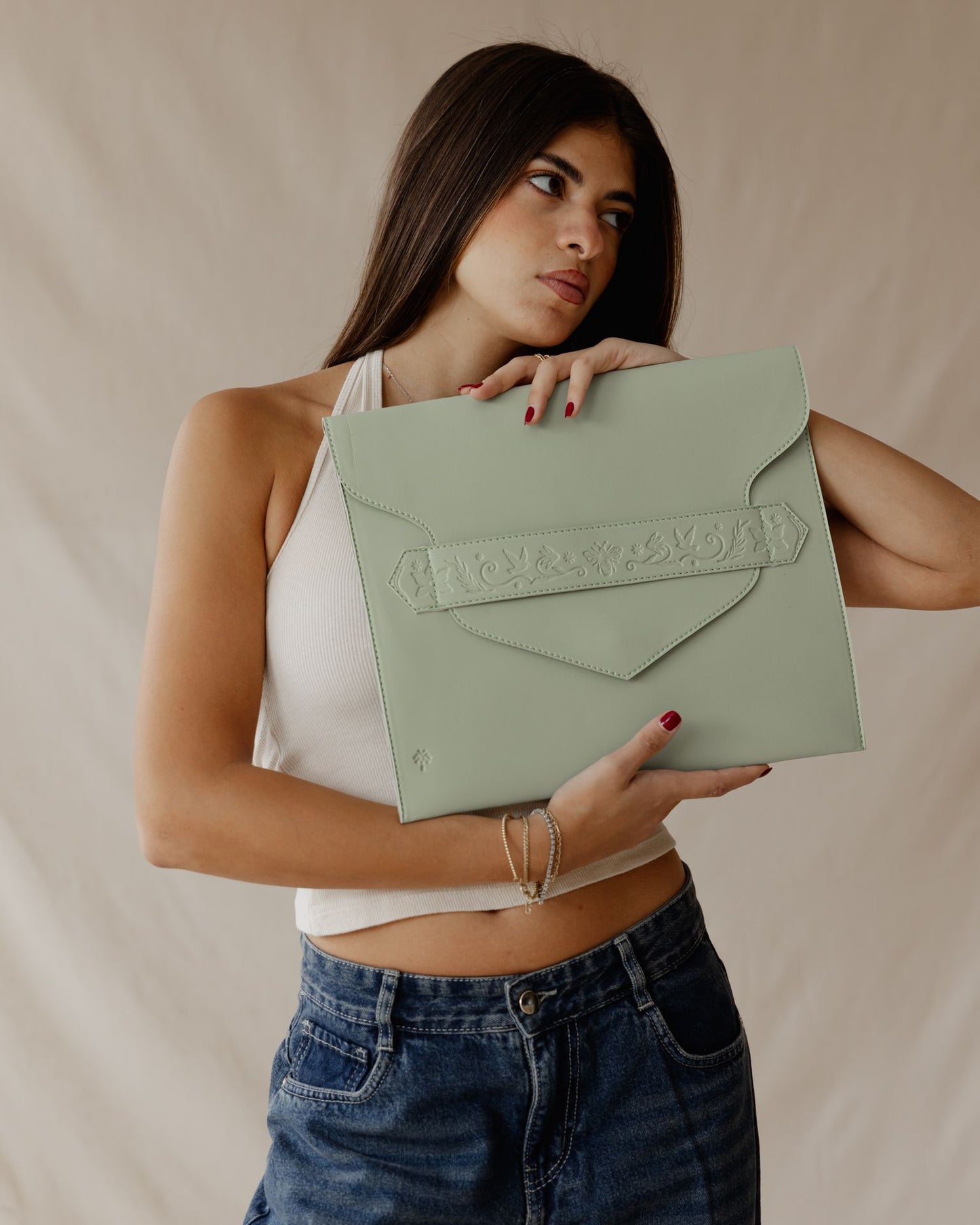Secret Garden Laptop Sleeve Pistachio