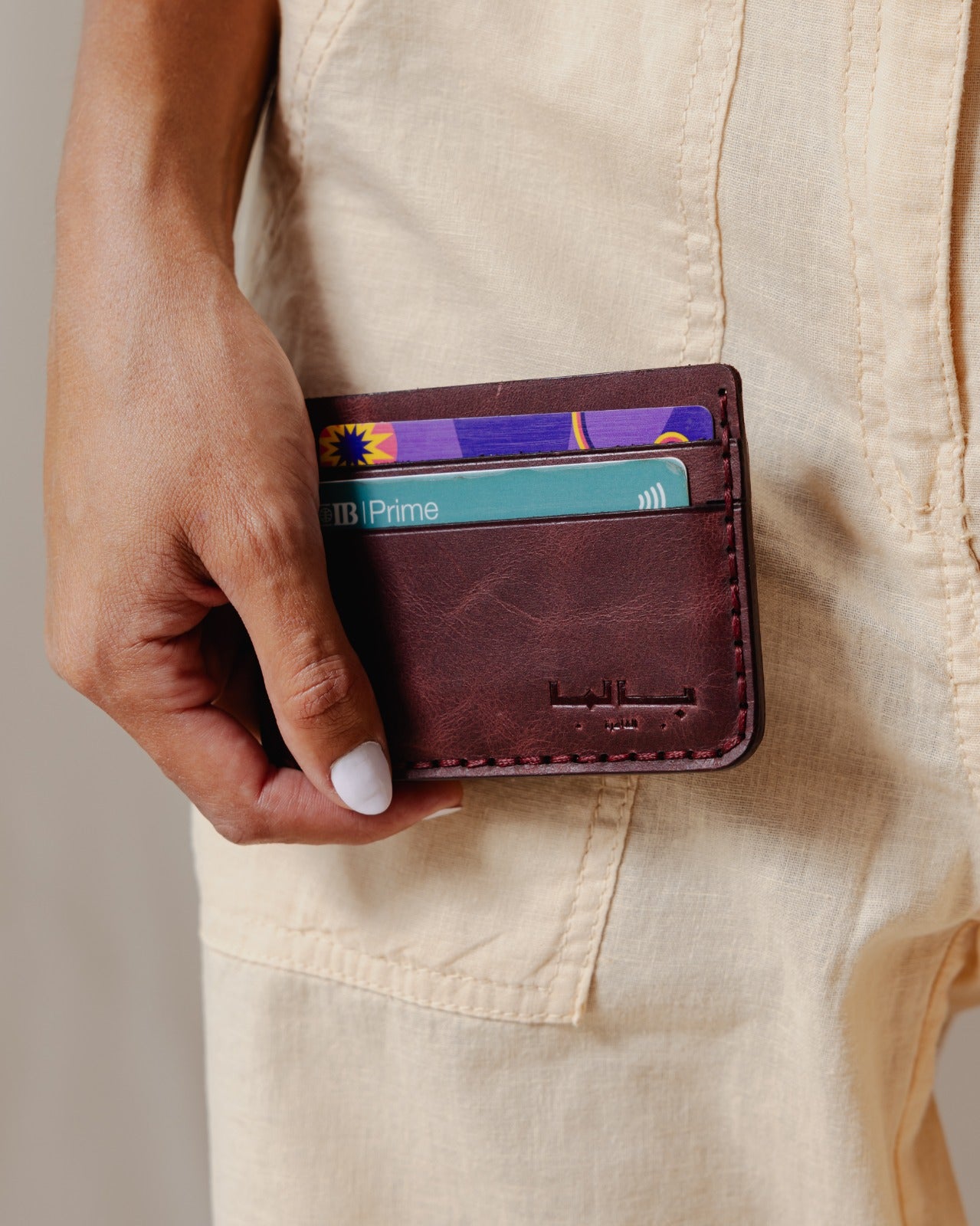 Genuine Artisan Card Holder Burgundy