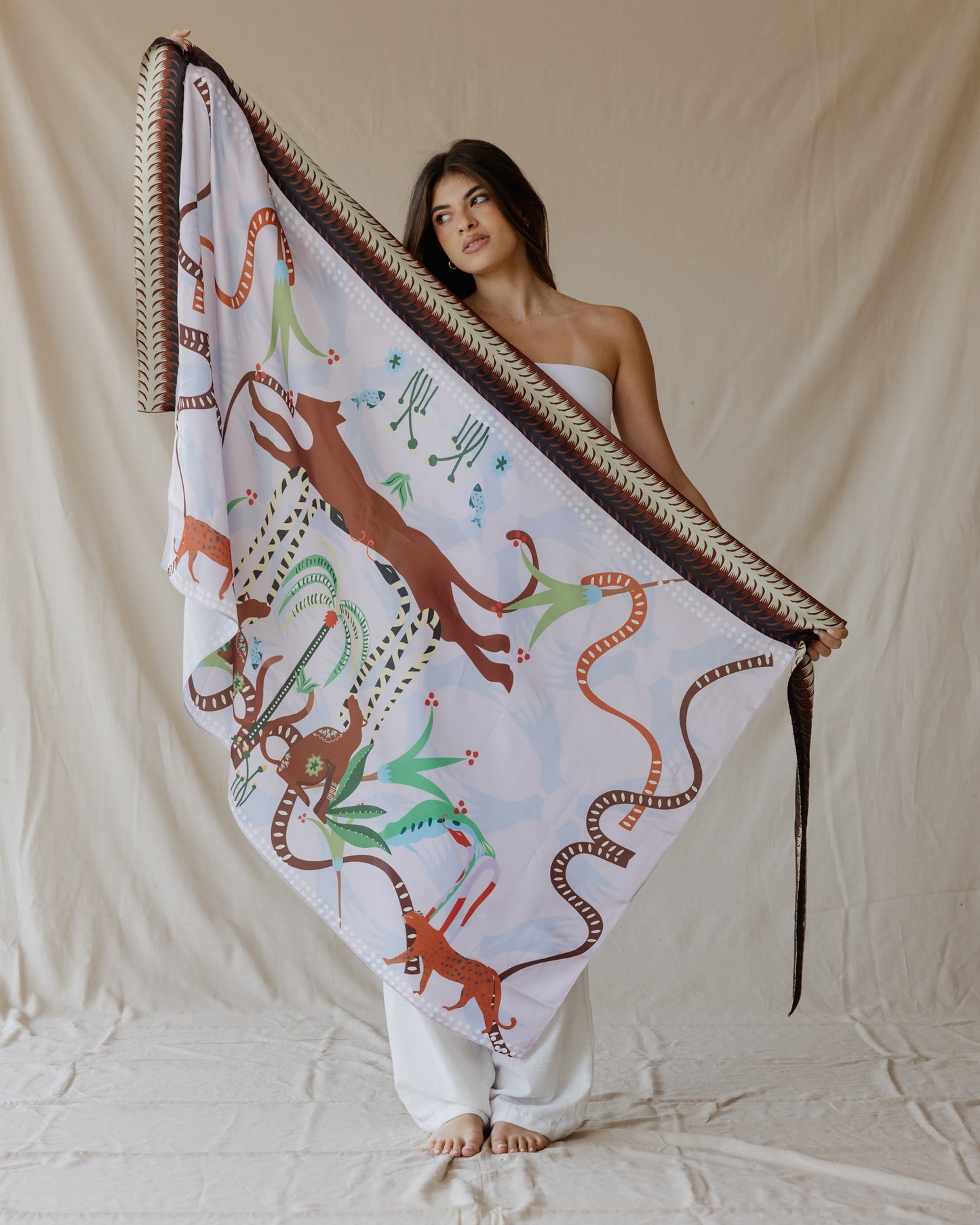 Wild Cats Sarong Sahara Color