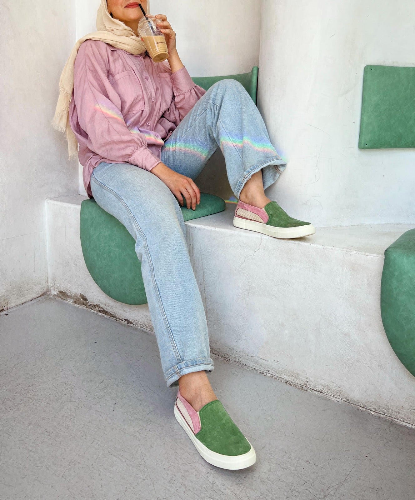 Slip On Espadrilles Mint X Rose