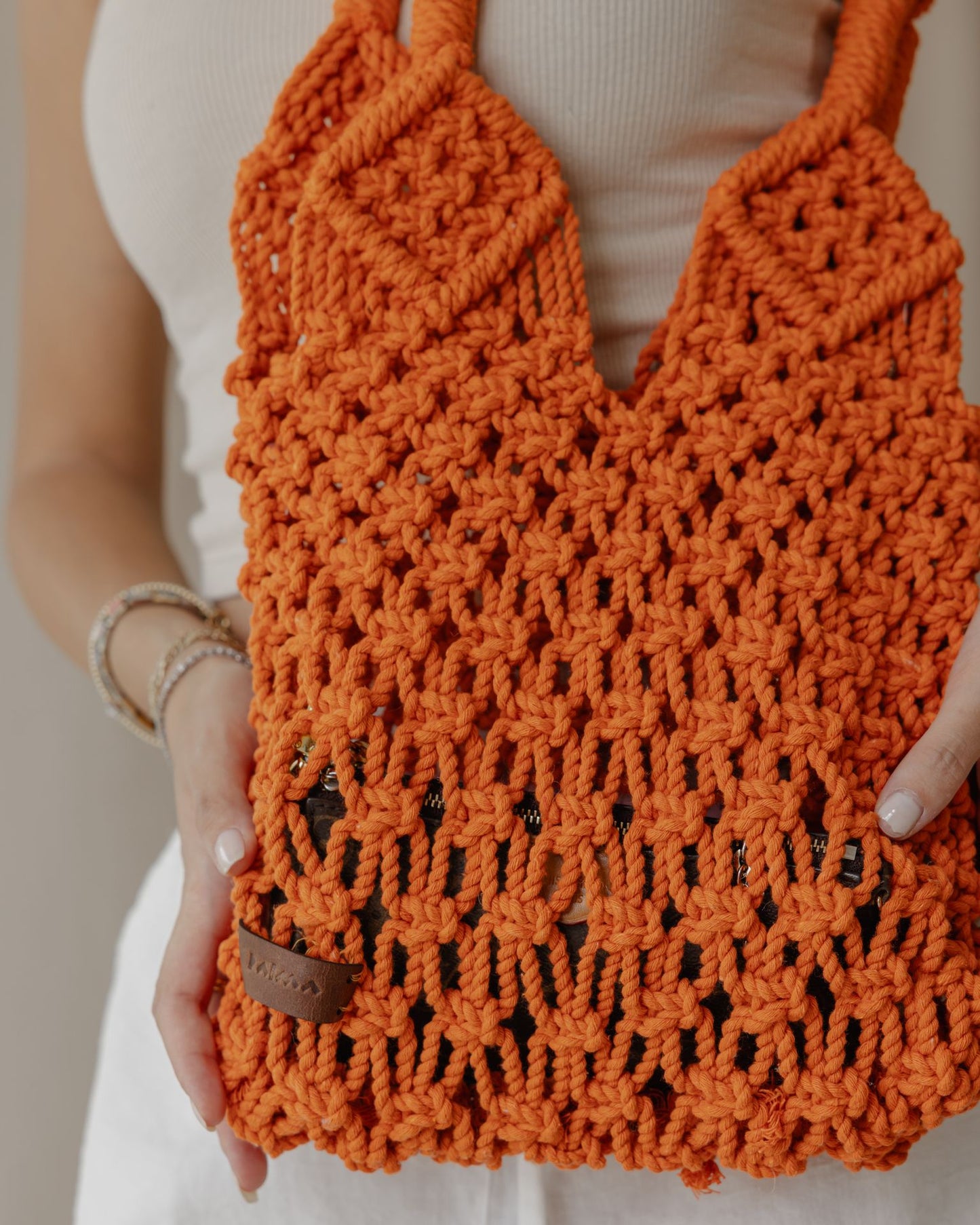 The Everyday Crochet Bag In Orange