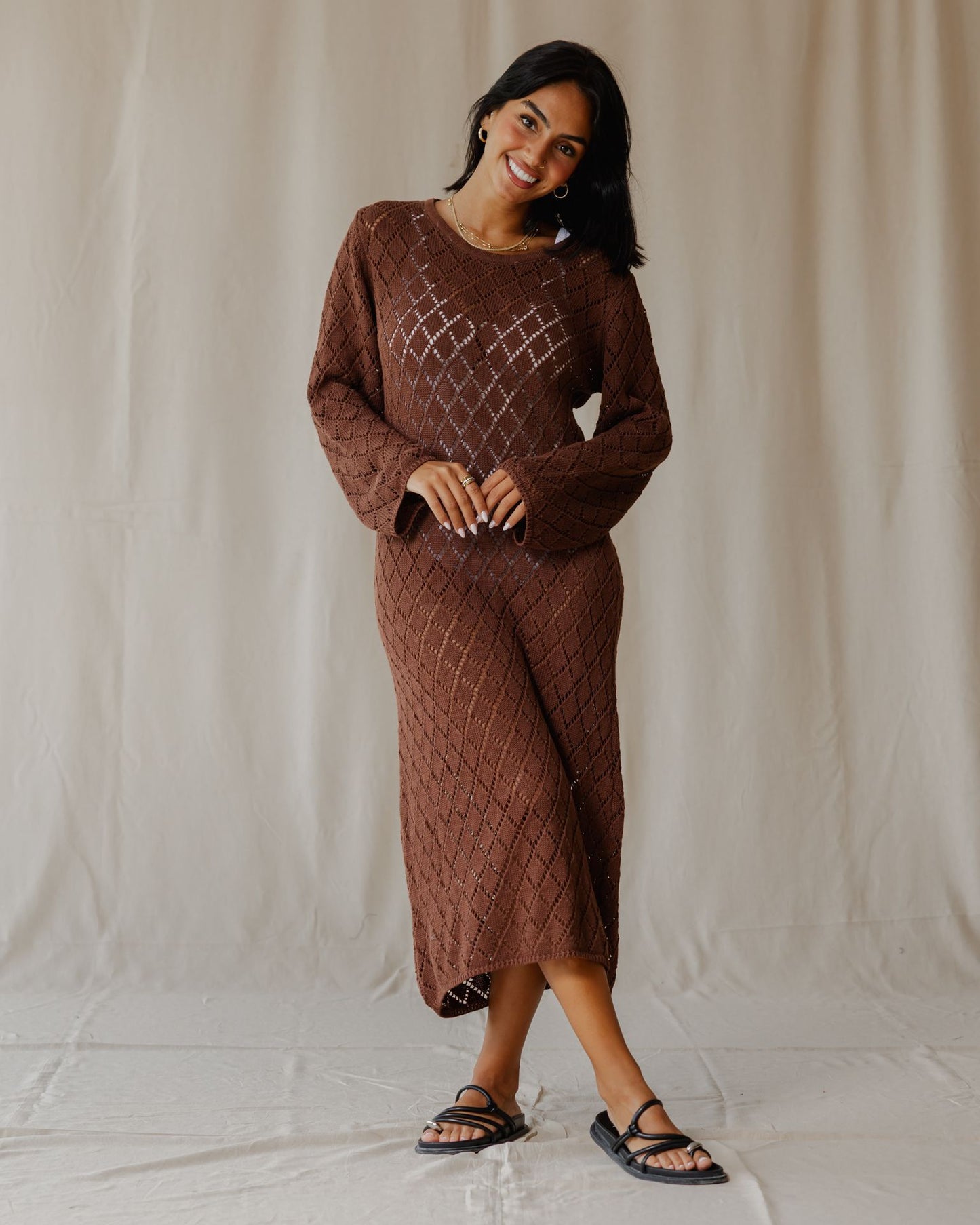 Dusk Brown Knit Dress