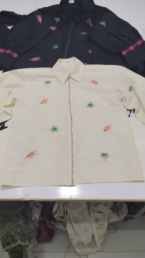 The Artisan Embroidered Cream Shirt