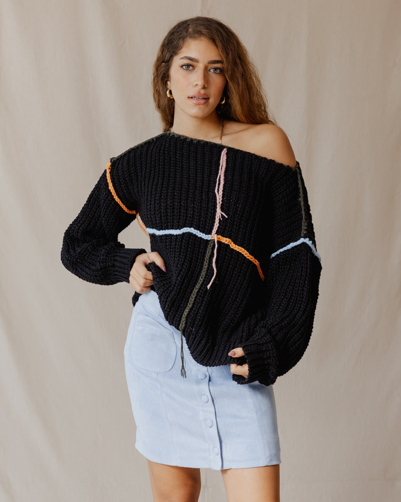 Handmade Loose Sweater Black