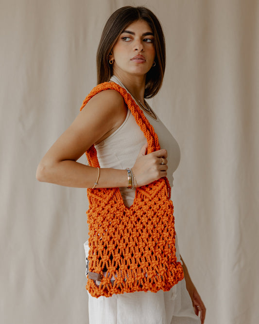The Everyday Crochet Bag In Orange