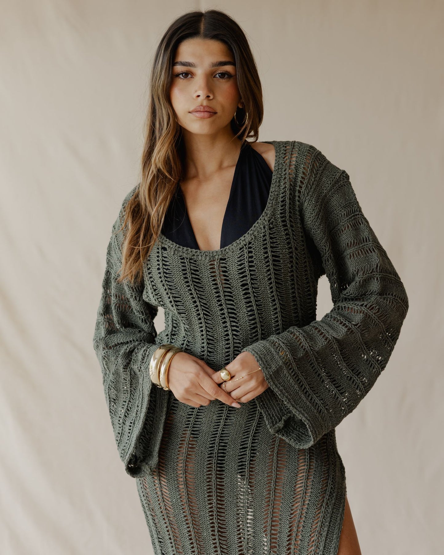 Waves & Weave Cover-Up Olive