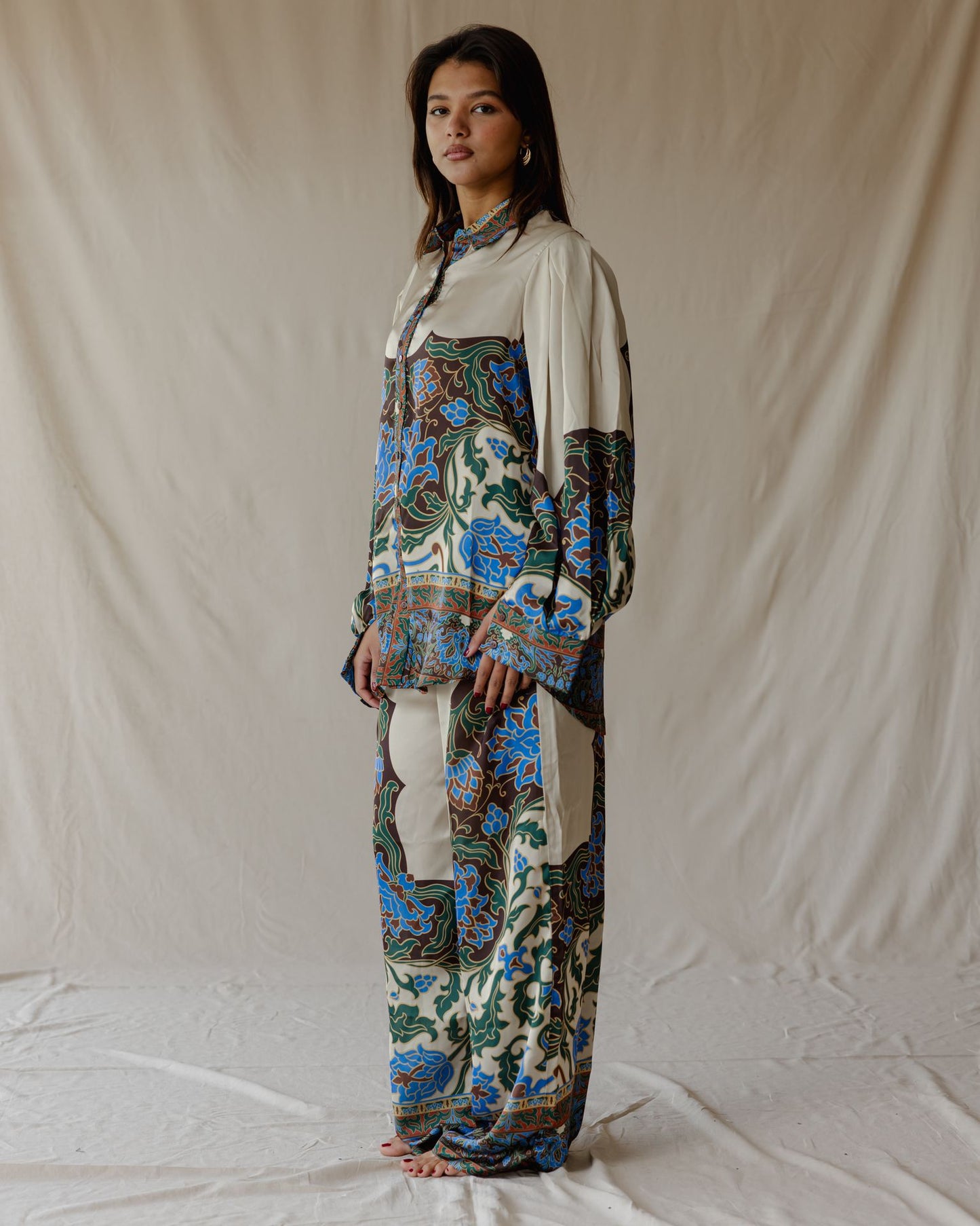 Damask Bloom Satin Set
