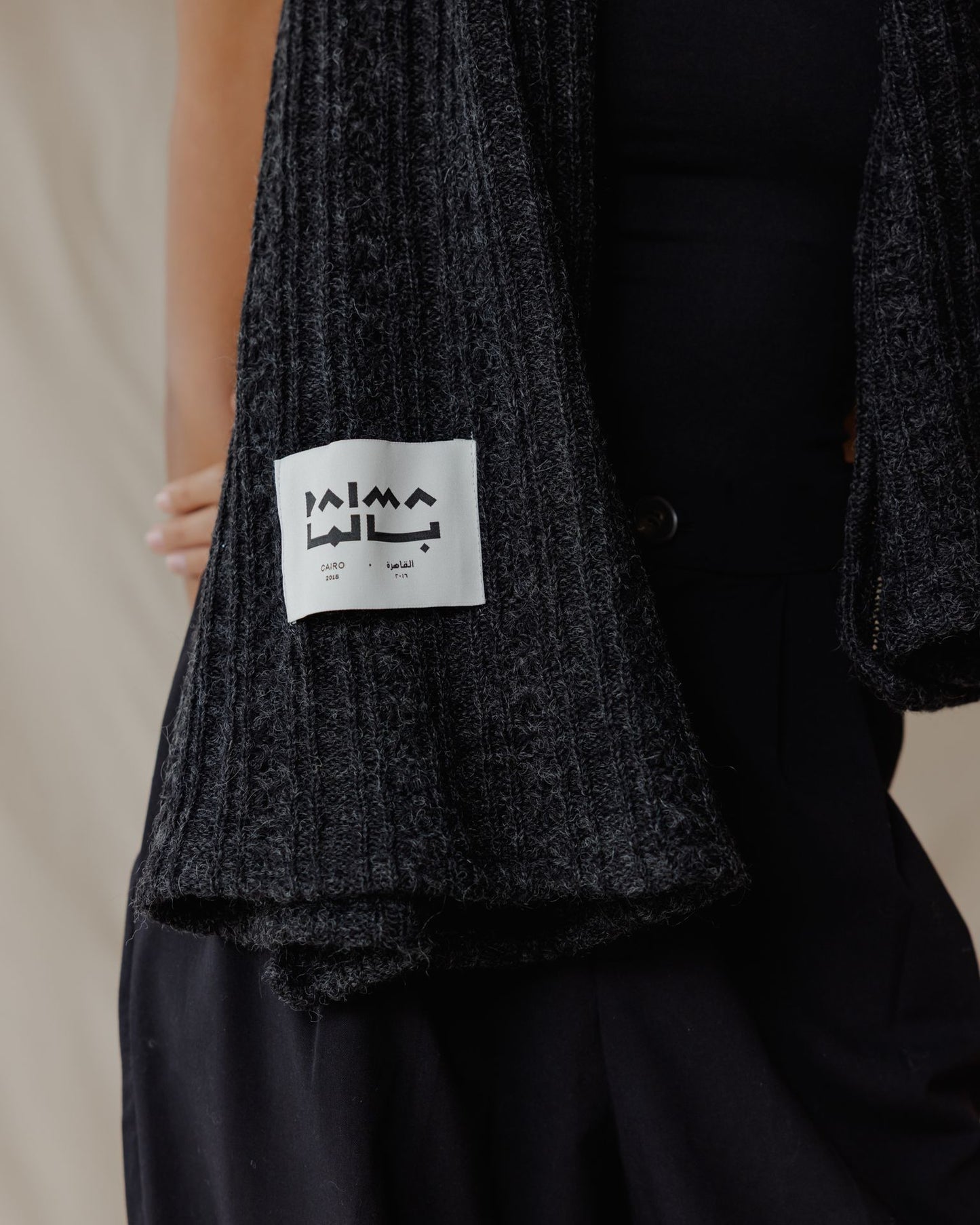 The Textured Black Scarf