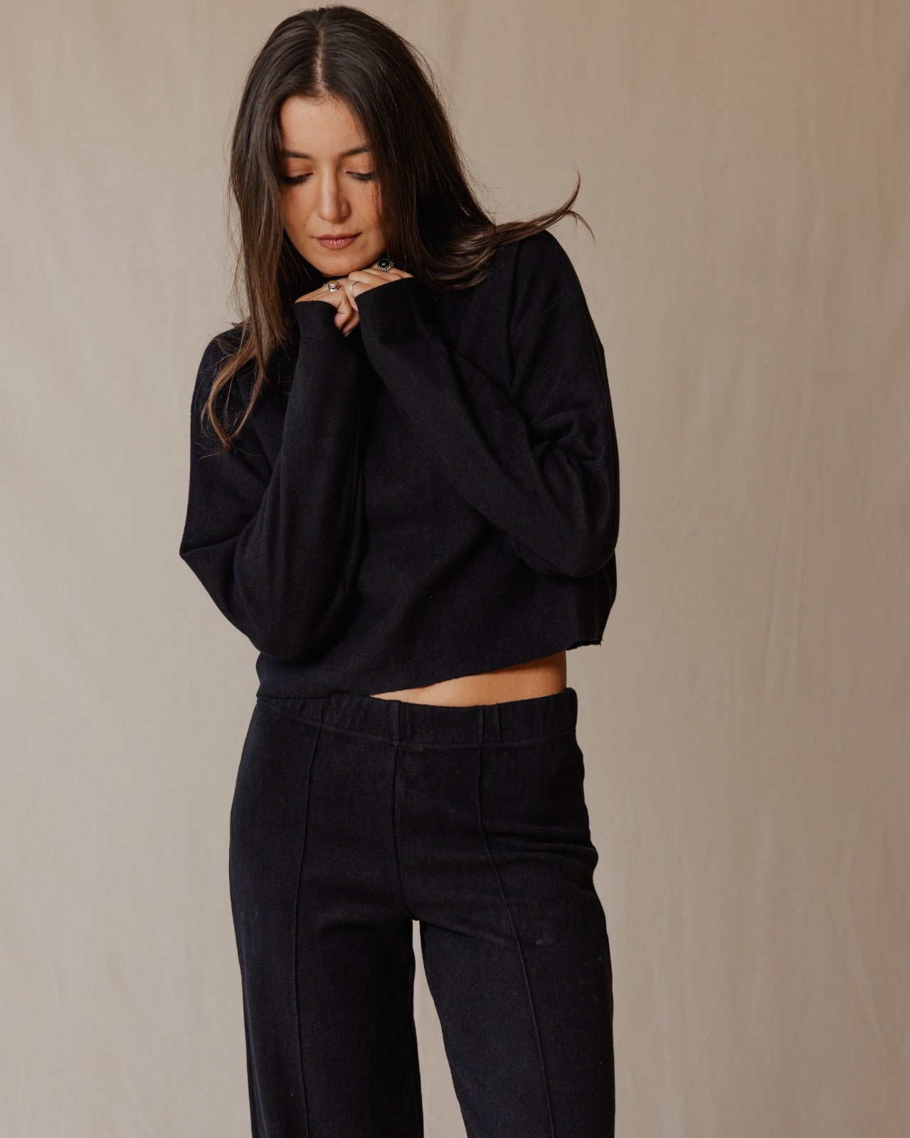 Relaxed Cashmere Set Black