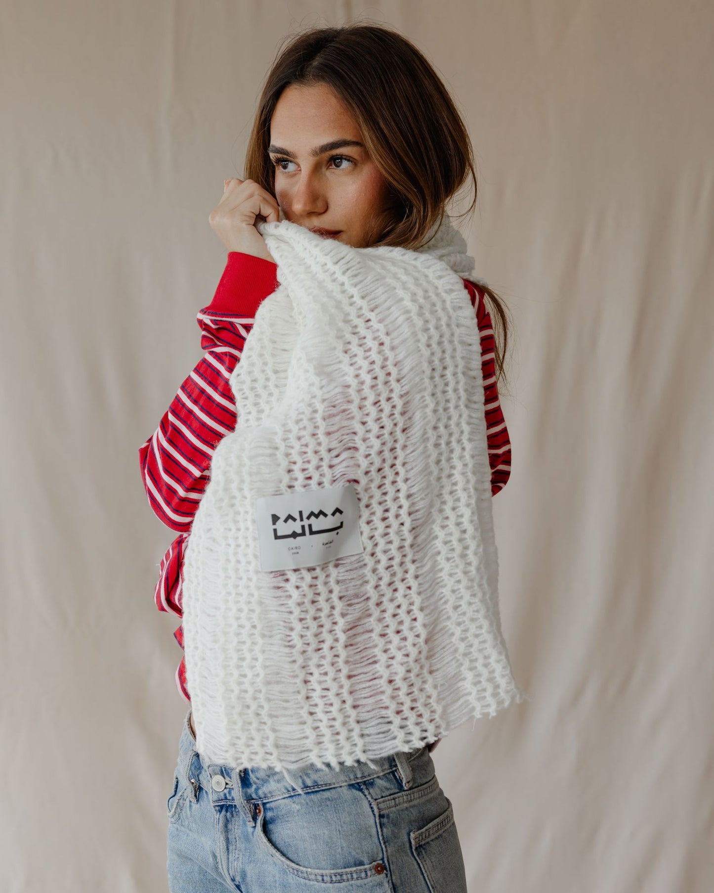 The White Crochet Scarf