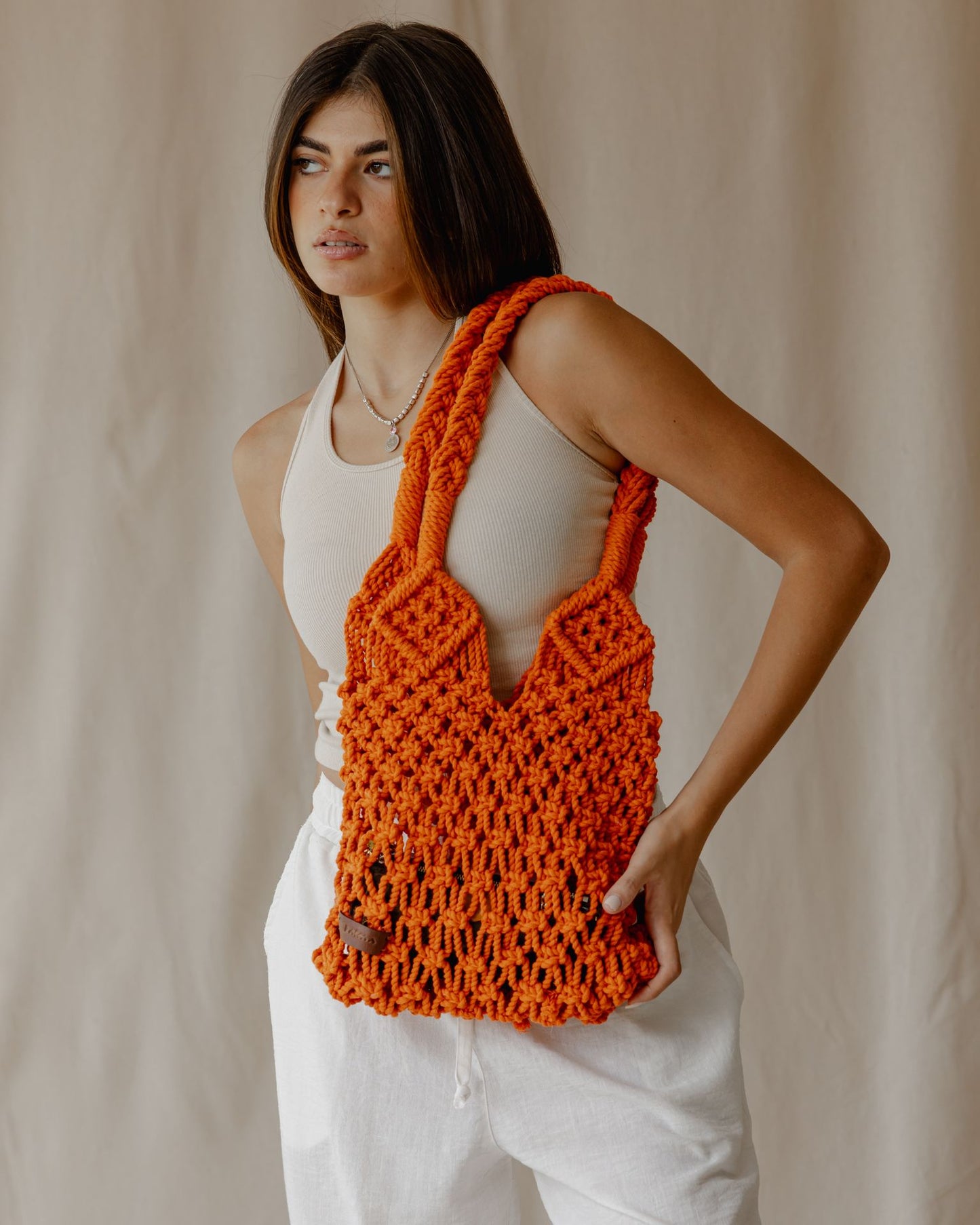 The Everyday Crochet Bag In Orange