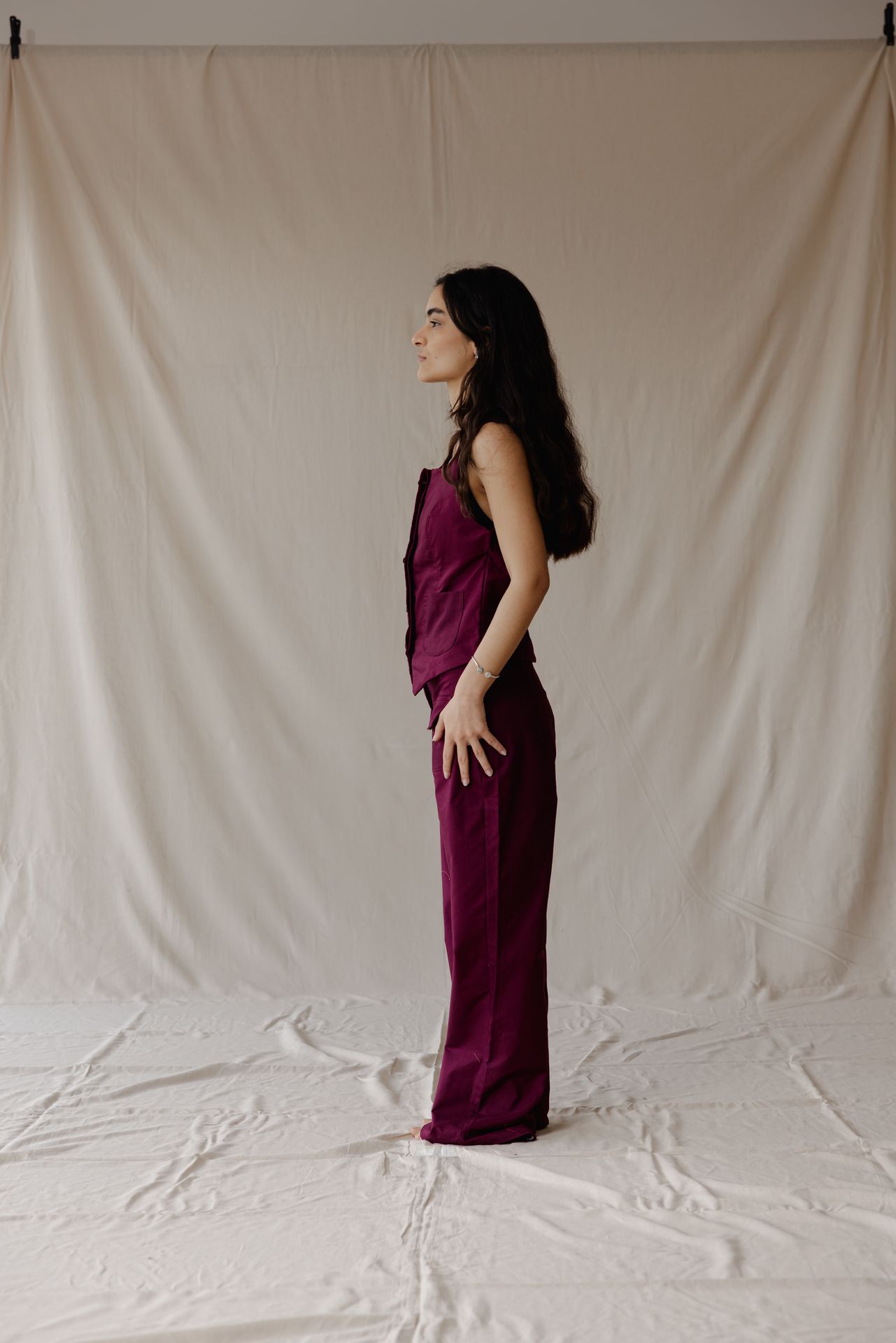 مجموعة أصداء النحاس بورجوندي