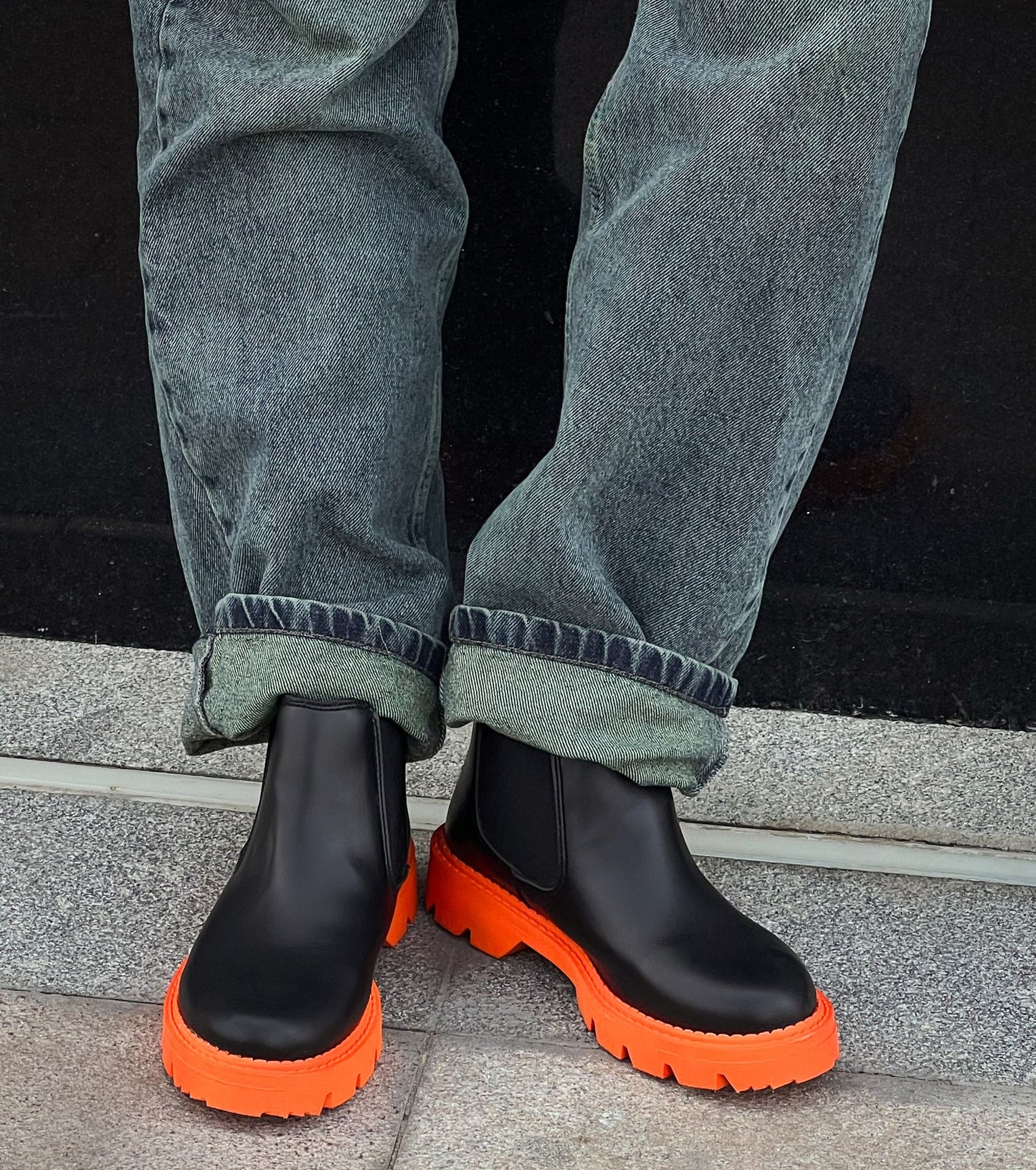 حذاء Cora Color Pop Half Boots باللون البرتقالي