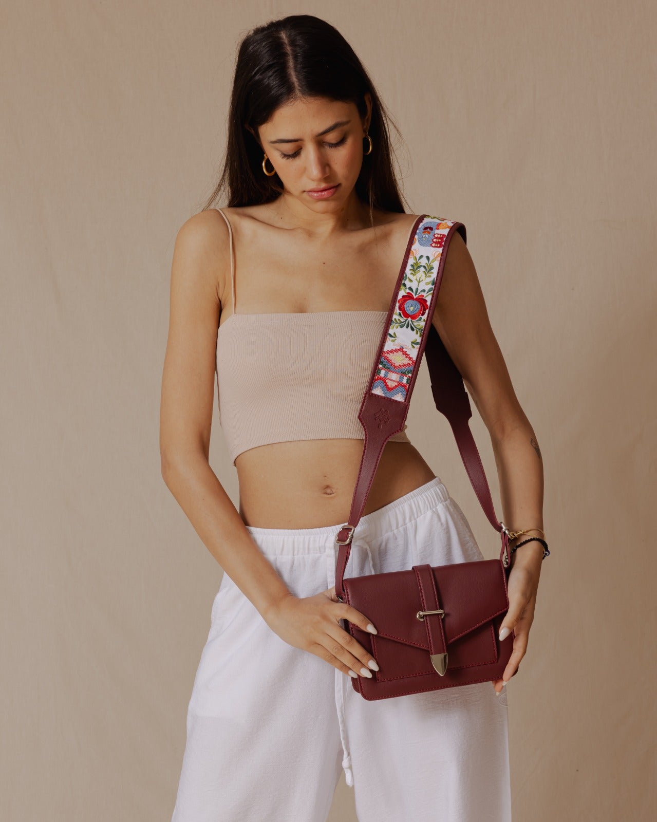 Burgundy Town Cross-Bag