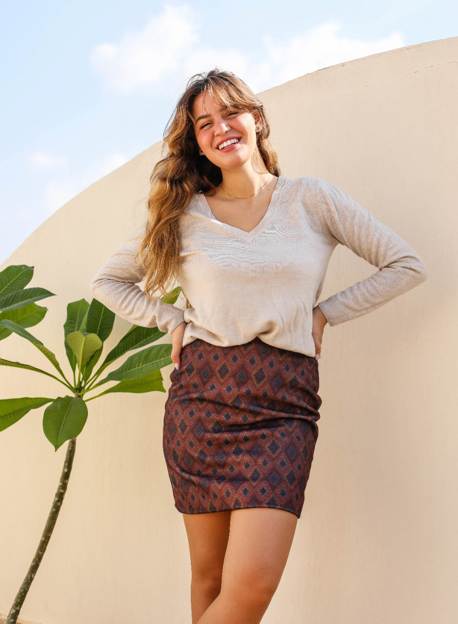 تنورة ثلاثية الألوان