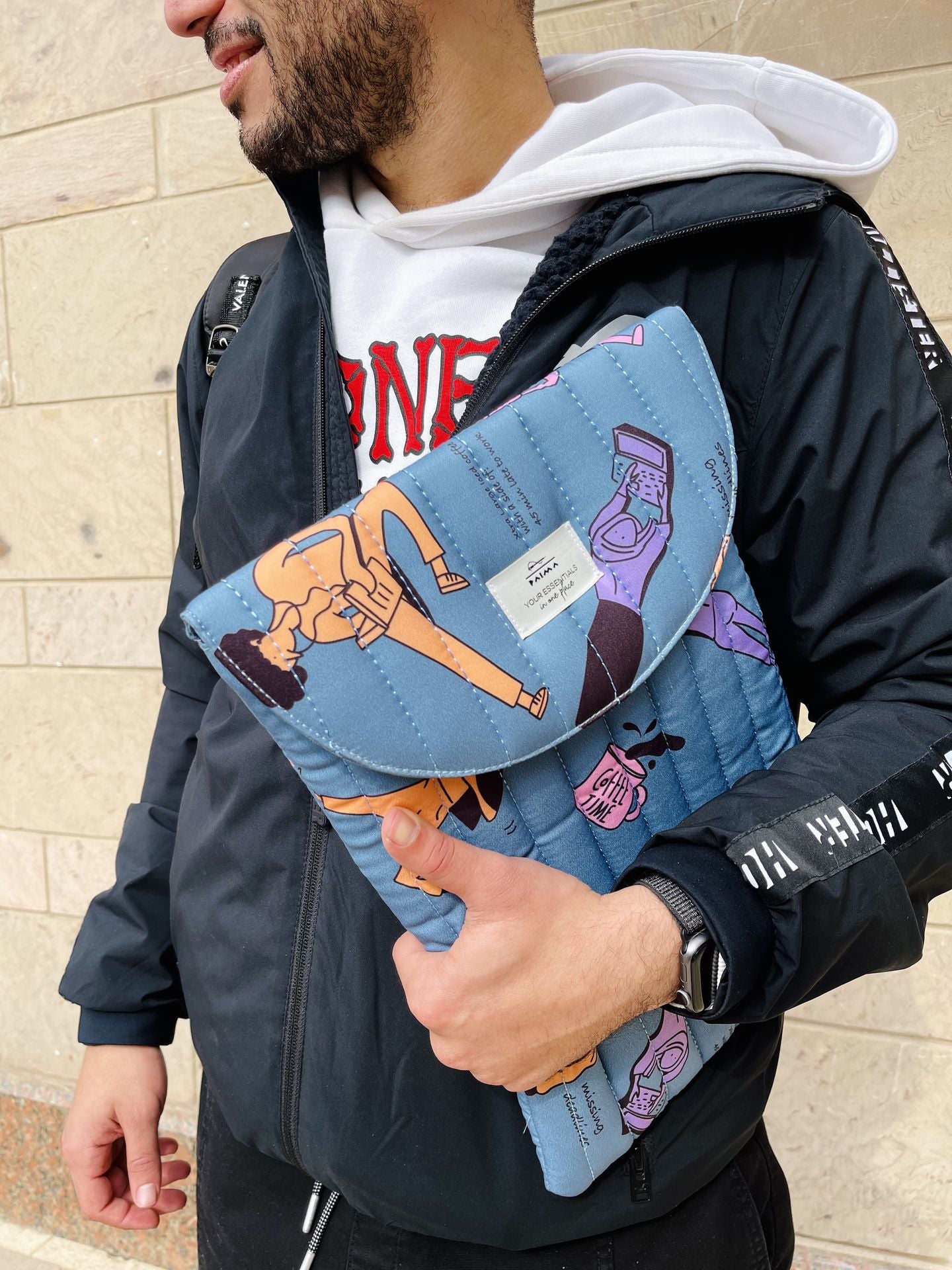 Office Shenanigans Laptop Sleeve Electric Blue