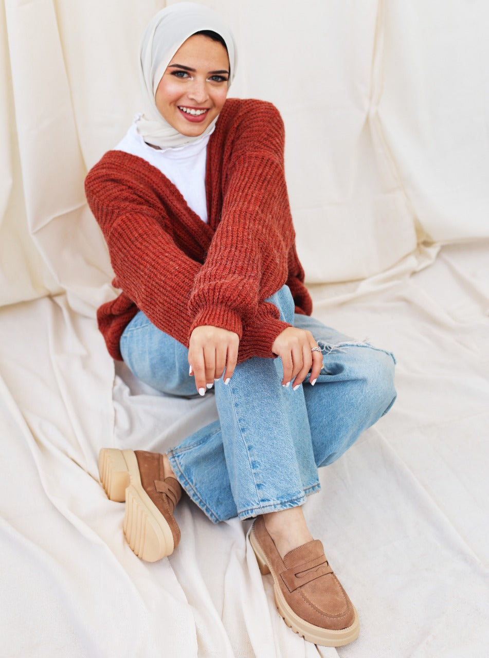 Suede Loafers Beige