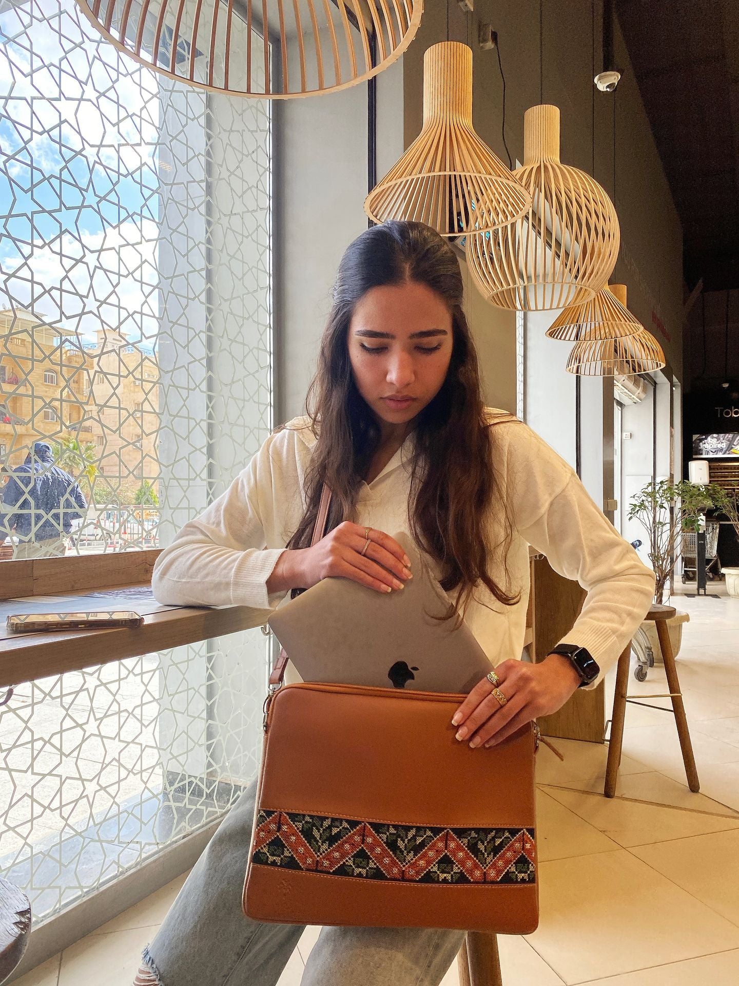 Havane X Green Etamine Laptop Sleeve