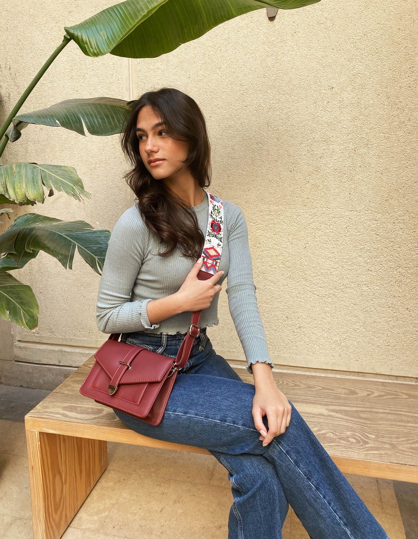Burgundy Town Cross-Bag