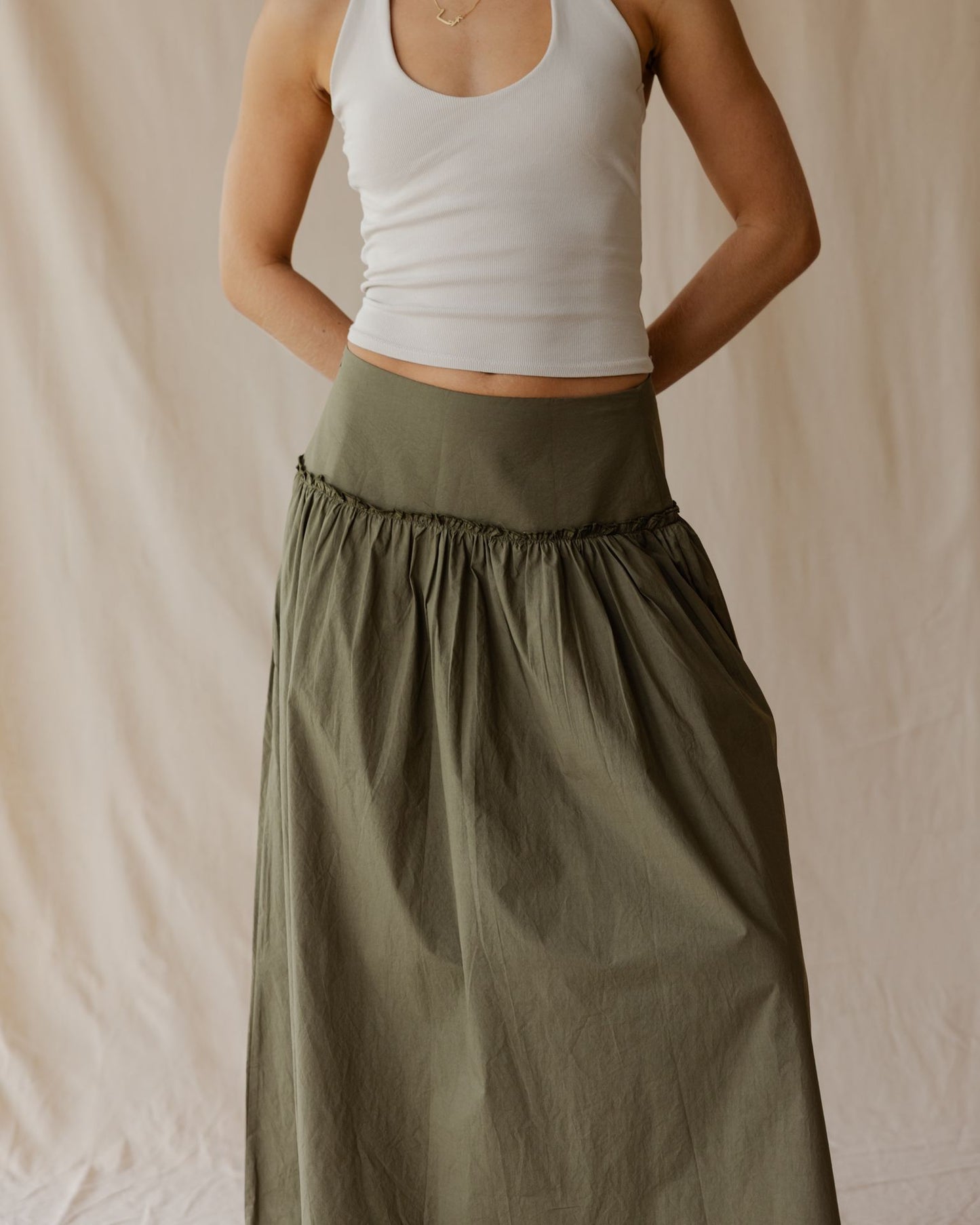 Olive Flow Skirt